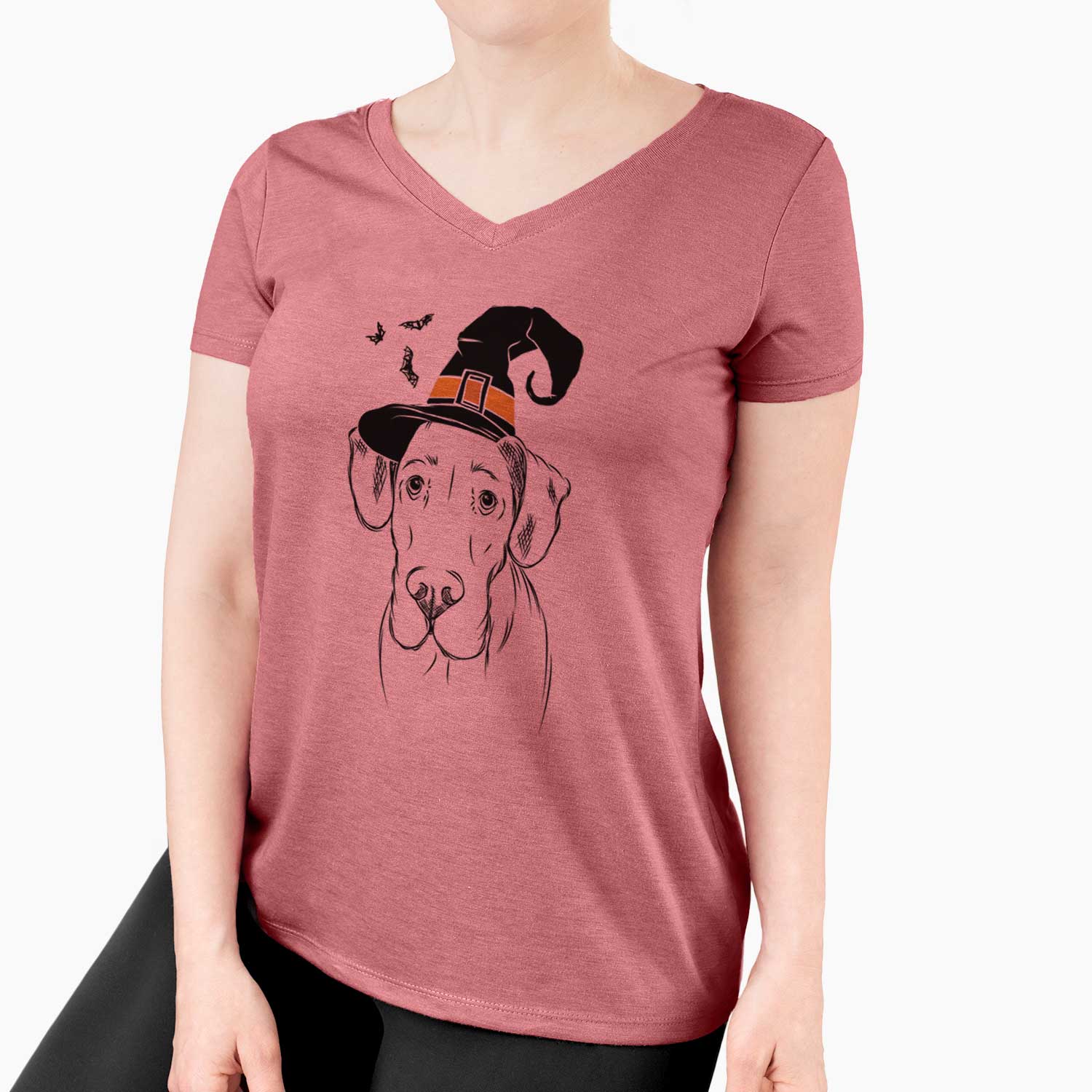 Witch Titus the Great Dane - Women's V-neck Shirt