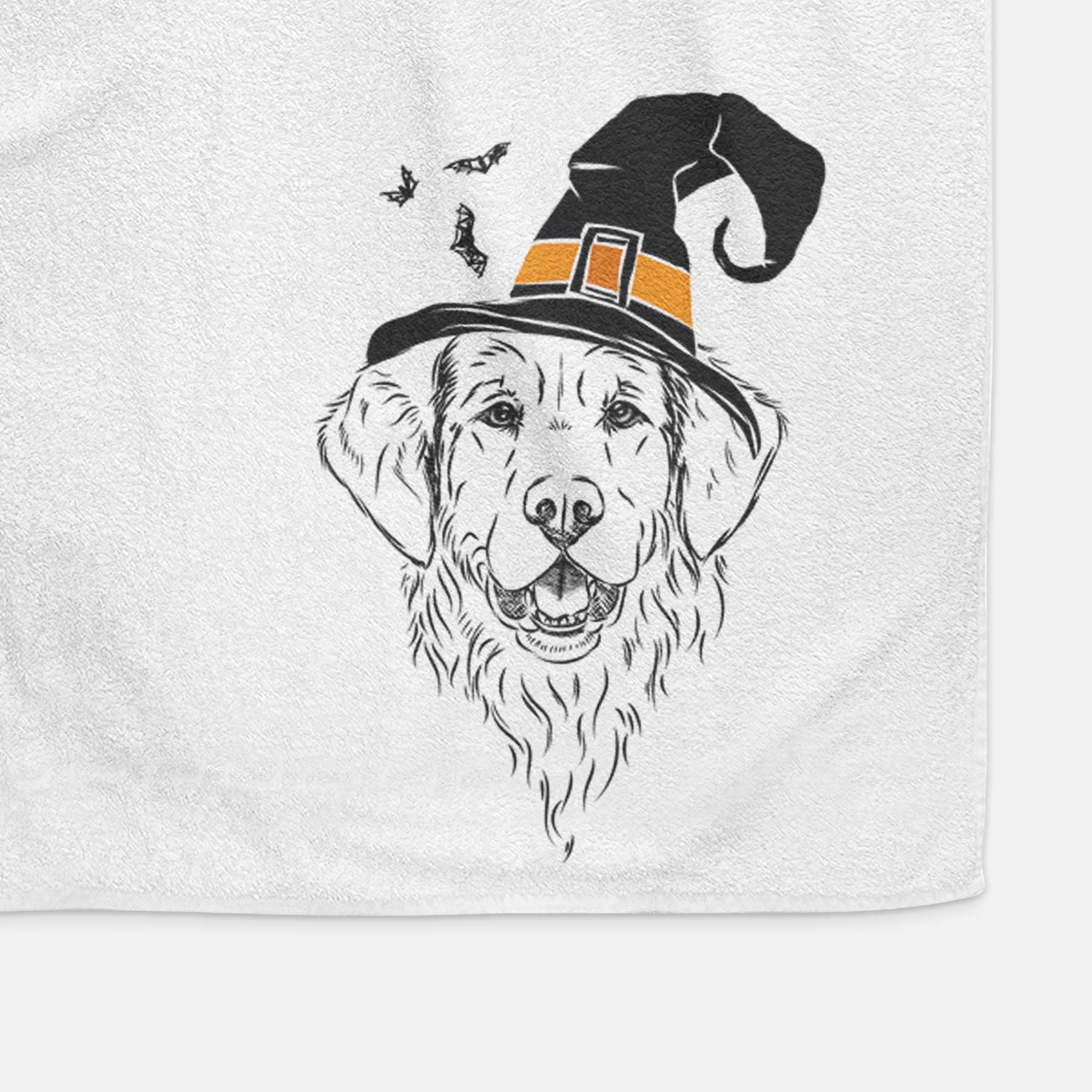 Toby the Golden Retriever Decorative Hand Towel