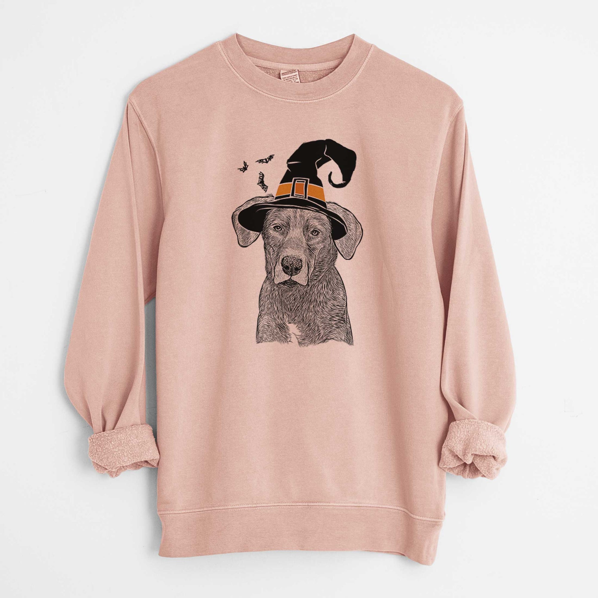 Witch Tom the Lab Dane Mix - Unisex Pigment Dyed Crew Sweatshirt