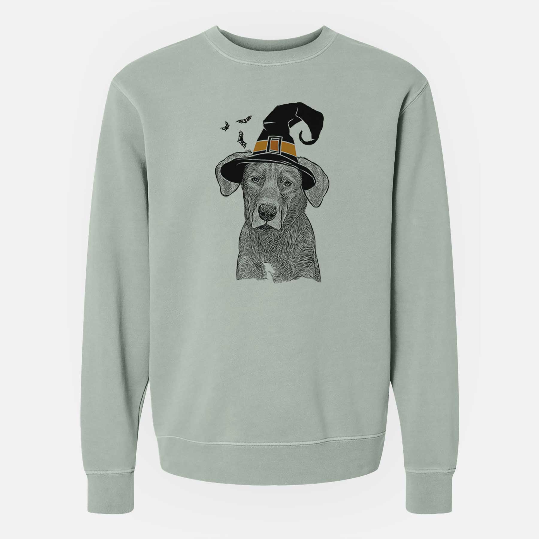 Witch Tom the Lab Dane Mix - Unisex Pigment Dyed Crew Sweatshirt
