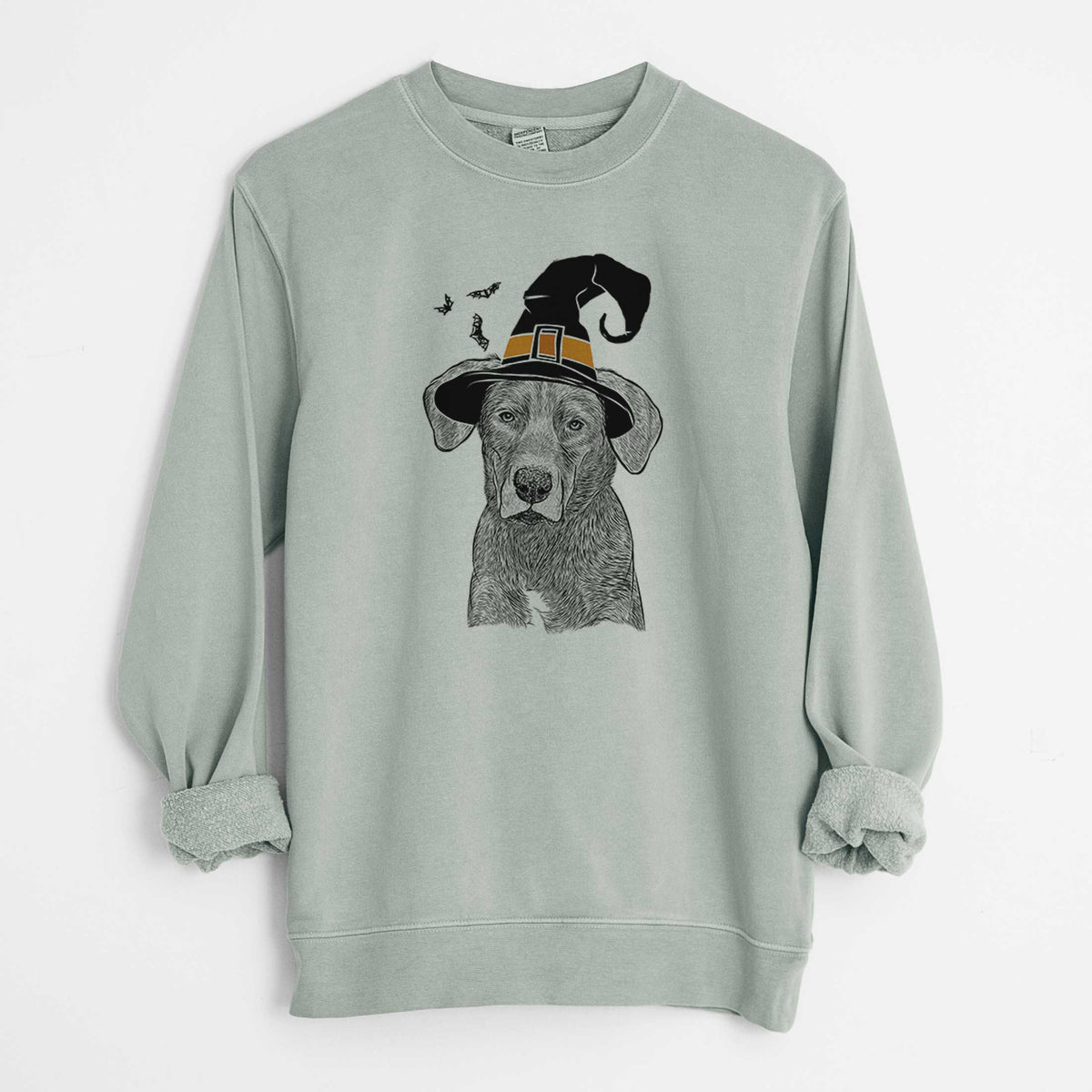 Witch Tom the Lab Dane Mix - Unisex Pigment Dyed Crew Sweatshirt