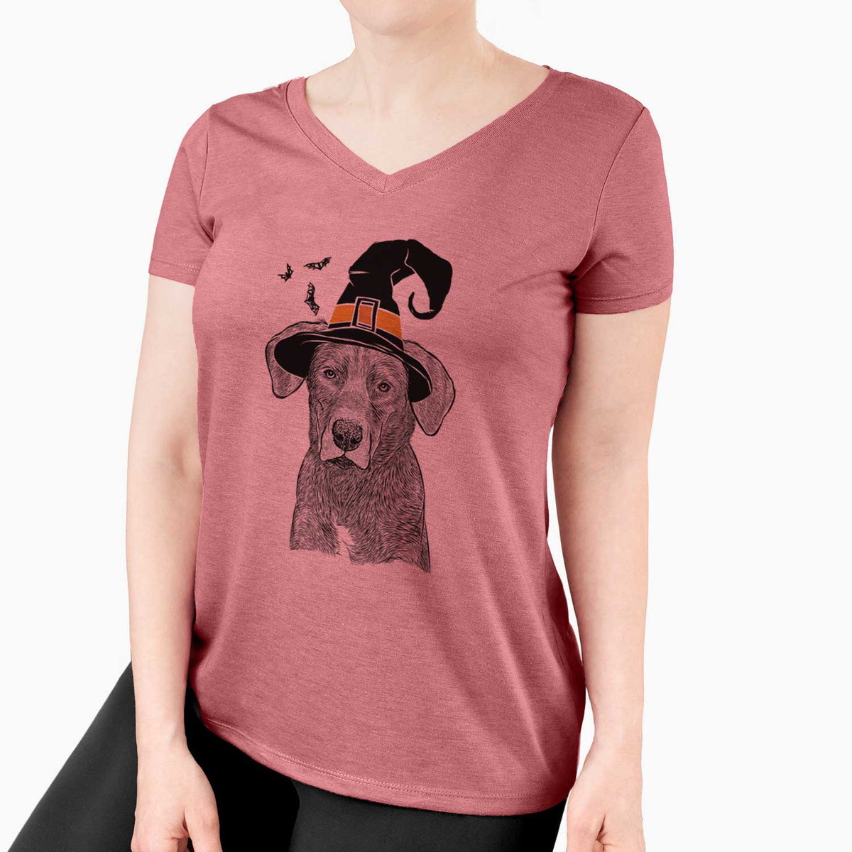 Witch Tom the Lab Dane Mix - Women's V-neck Shirt