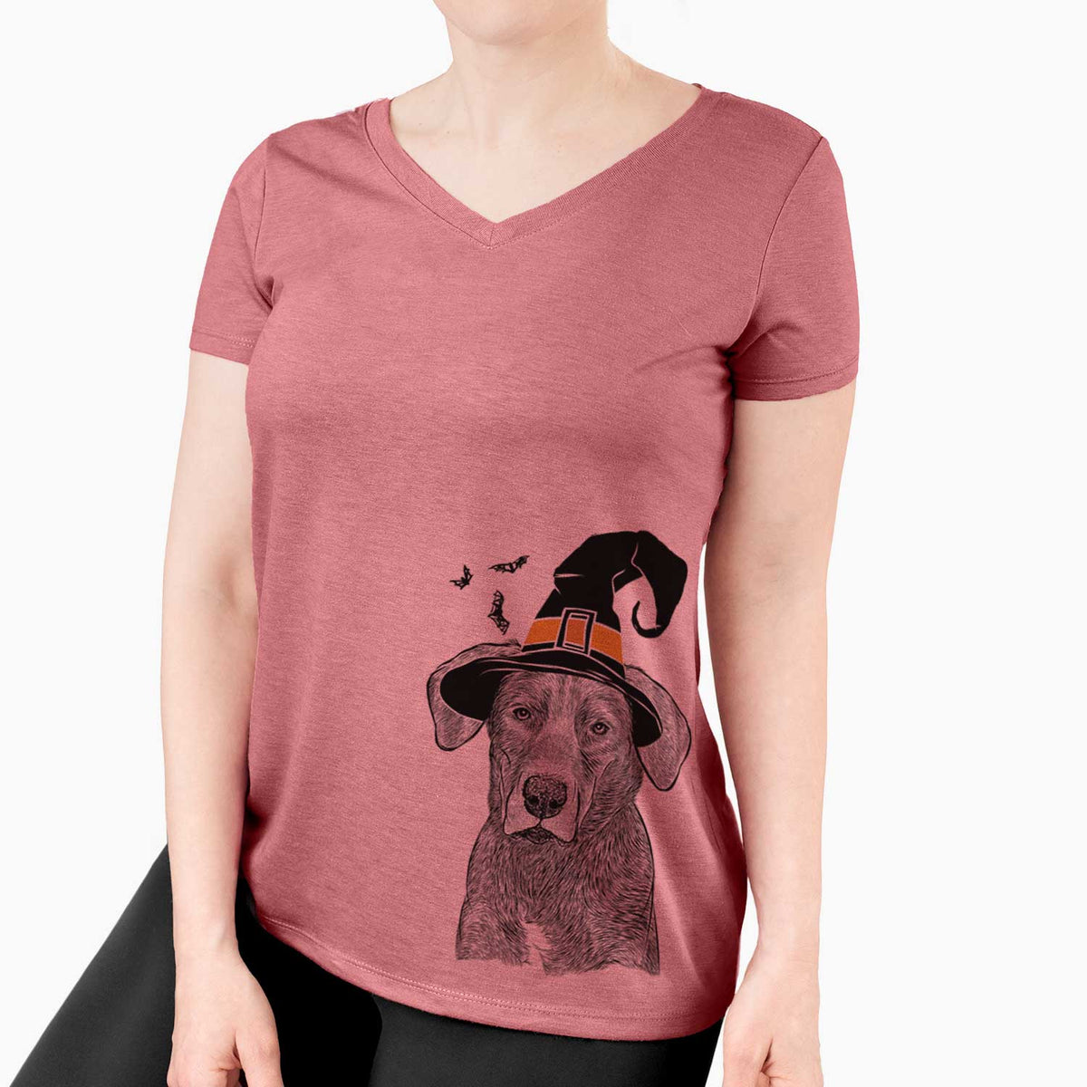 Witch Tom the Lab Dane Mix - Women's V-neck Shirt