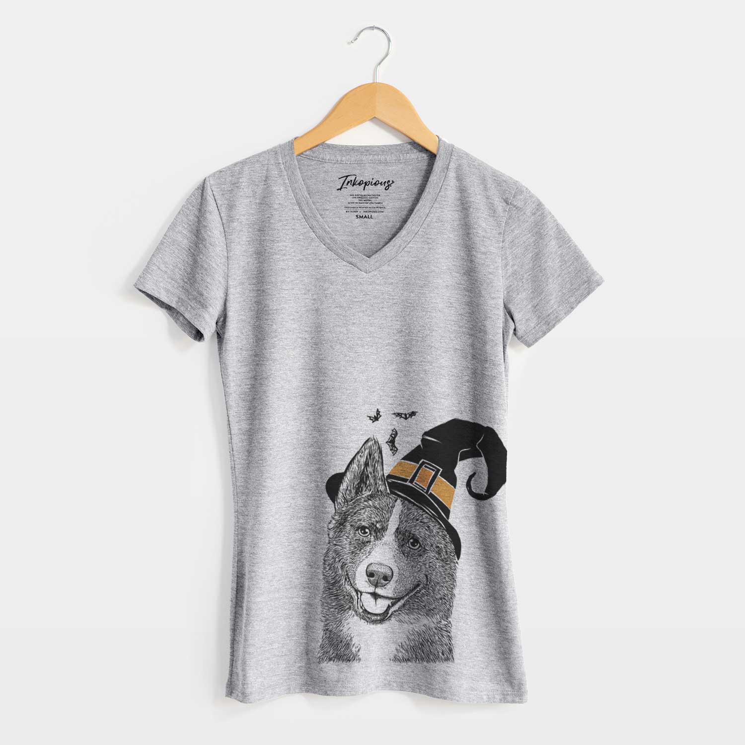 Witch Tosca the Karelian Bear Dog - Women's V-neck Shirt