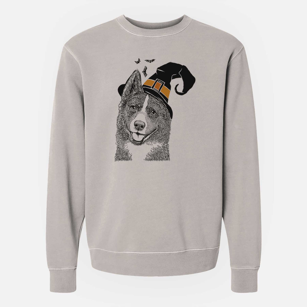 Witch Tosca the Karelian Bear Dog - Unisex Pigment Dyed Crew Sweatshirt