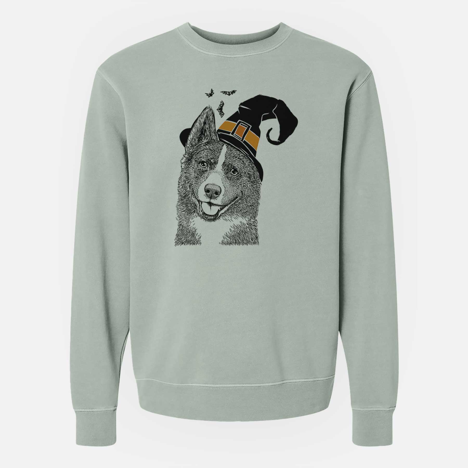 Witch Tosca the Karelian Bear Dog - Unisex Pigment Dyed Crew Sweatshirt