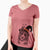 Witch Tosca the Karelian Bear Dog - Women's V-neck Shirt