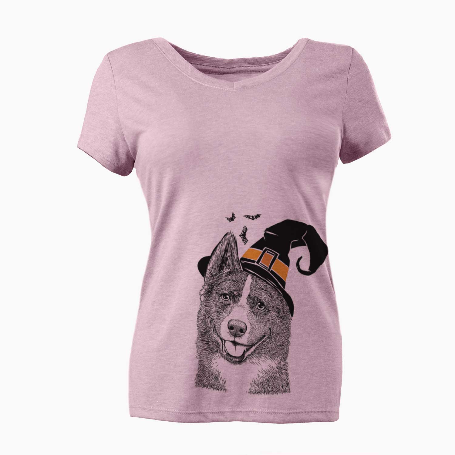 Witch Tosca the Karelian Bear Dog - Women's V-neck Shirt