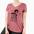 Witch Trinket the Tibetan Terrier - Women's V-neck Shirt