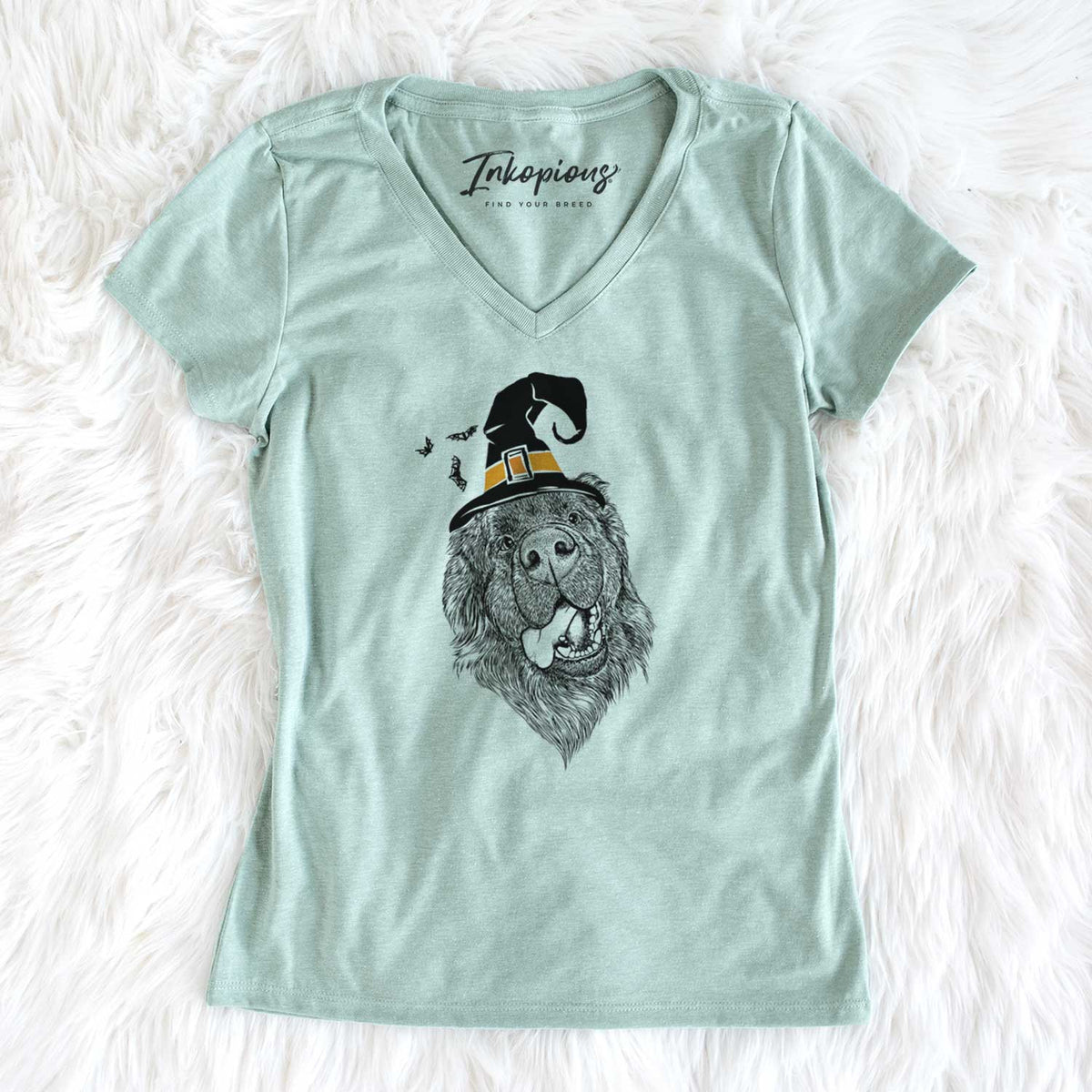 Witch Tuna the Newfoundland - Women's V-neck Shirt