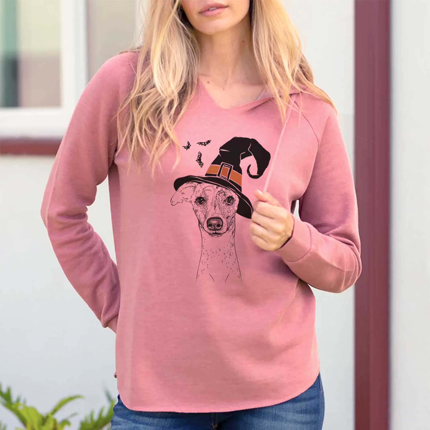 Witch Twiggy the Whippet - Cali Wave Hooded Sweatshirt