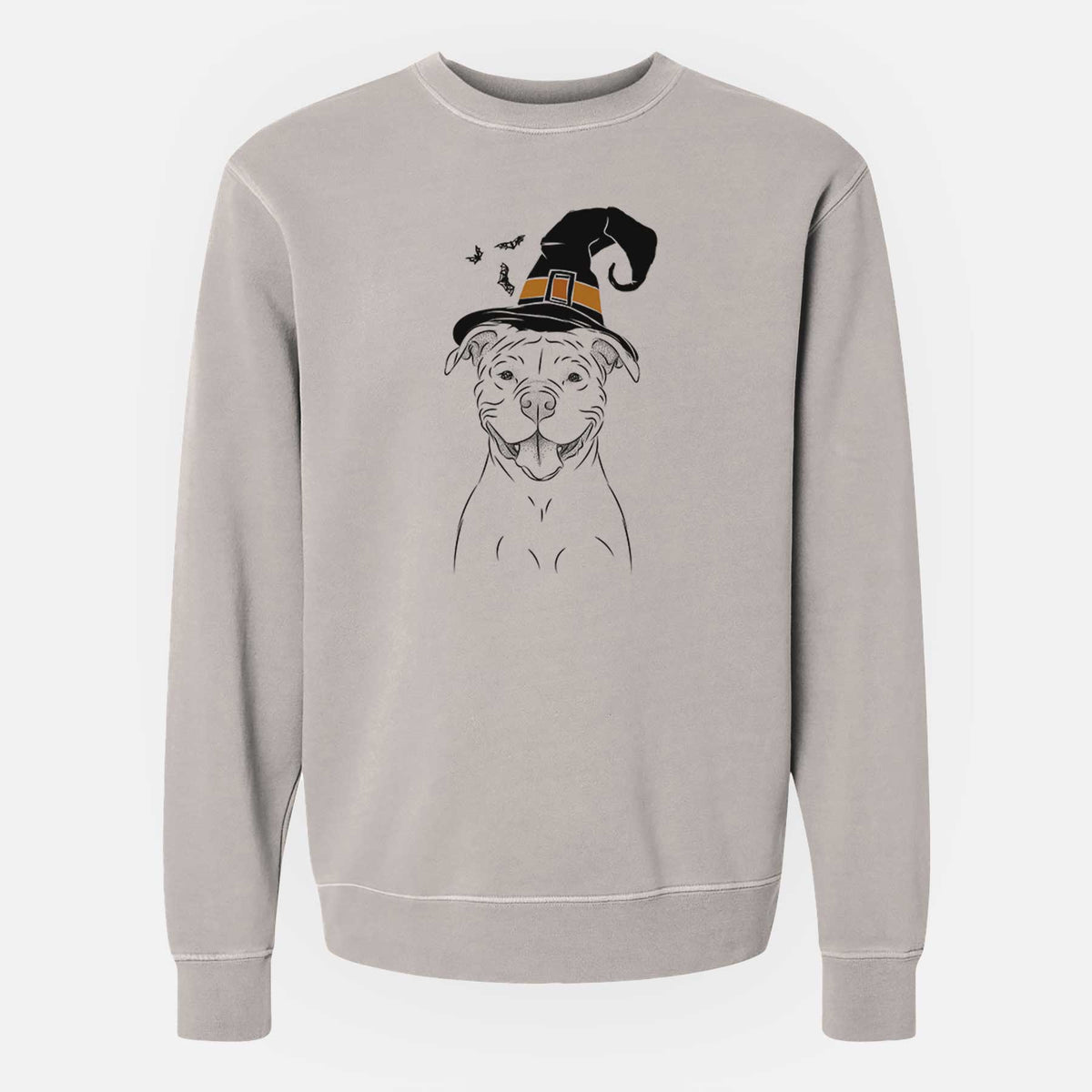 Witch Tyson the American Bulldog - Unisex Pigment Dyed Crew Sweatshirt