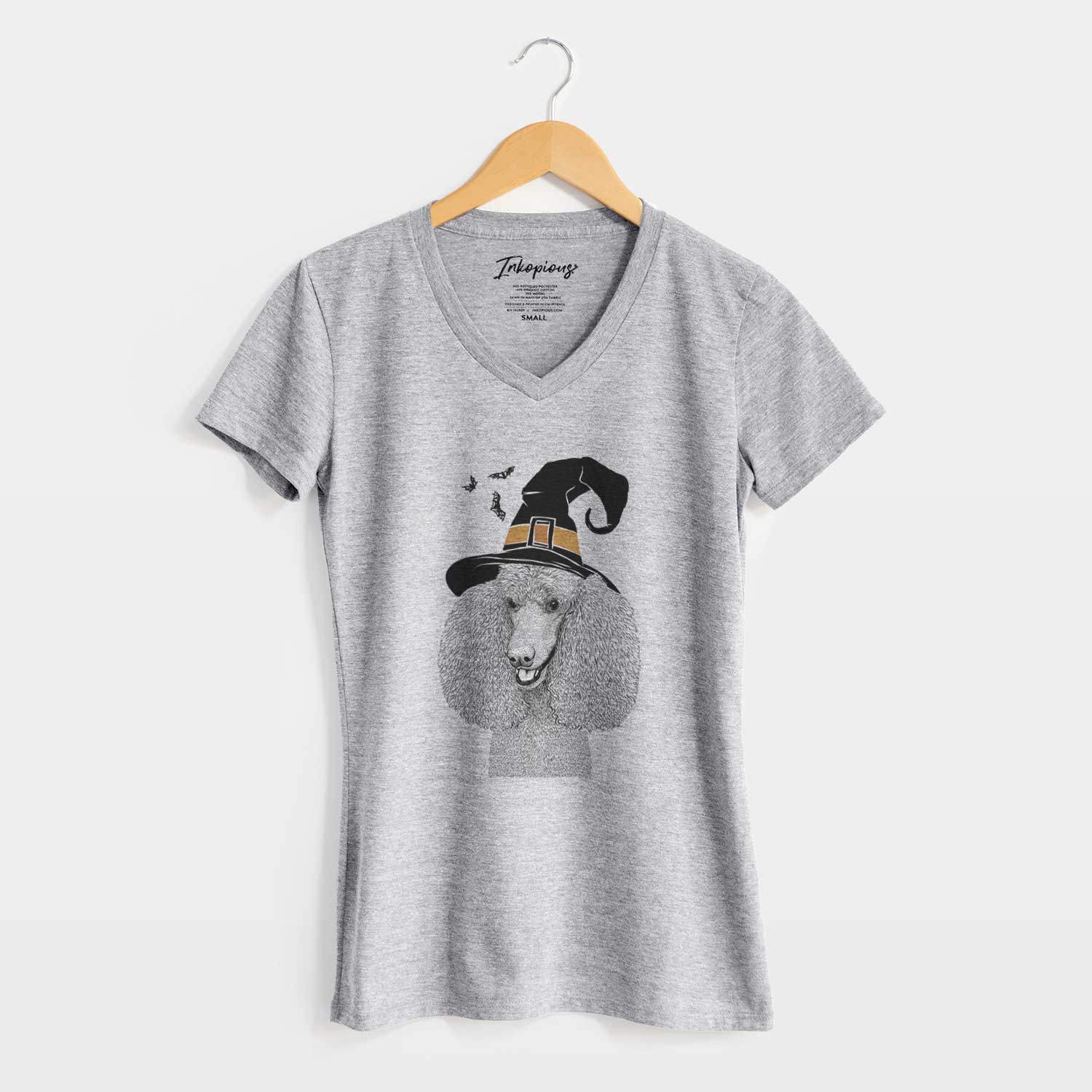Witch Uncle Tucker the Poodle - Women's V-neck Shirt