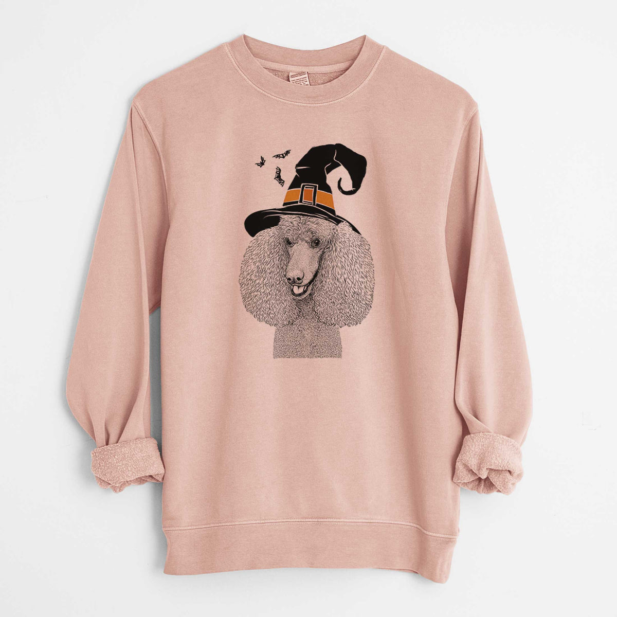 Witch Uncle Tucker the Poodle - Unisex Pigment Dyed Crew Sweatshirt