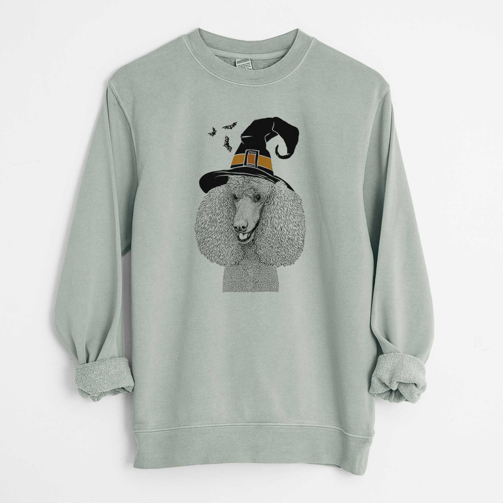 Witch Uncle Tucker the Poodle - Unisex Pigment Dyed Crew Sweatshirt