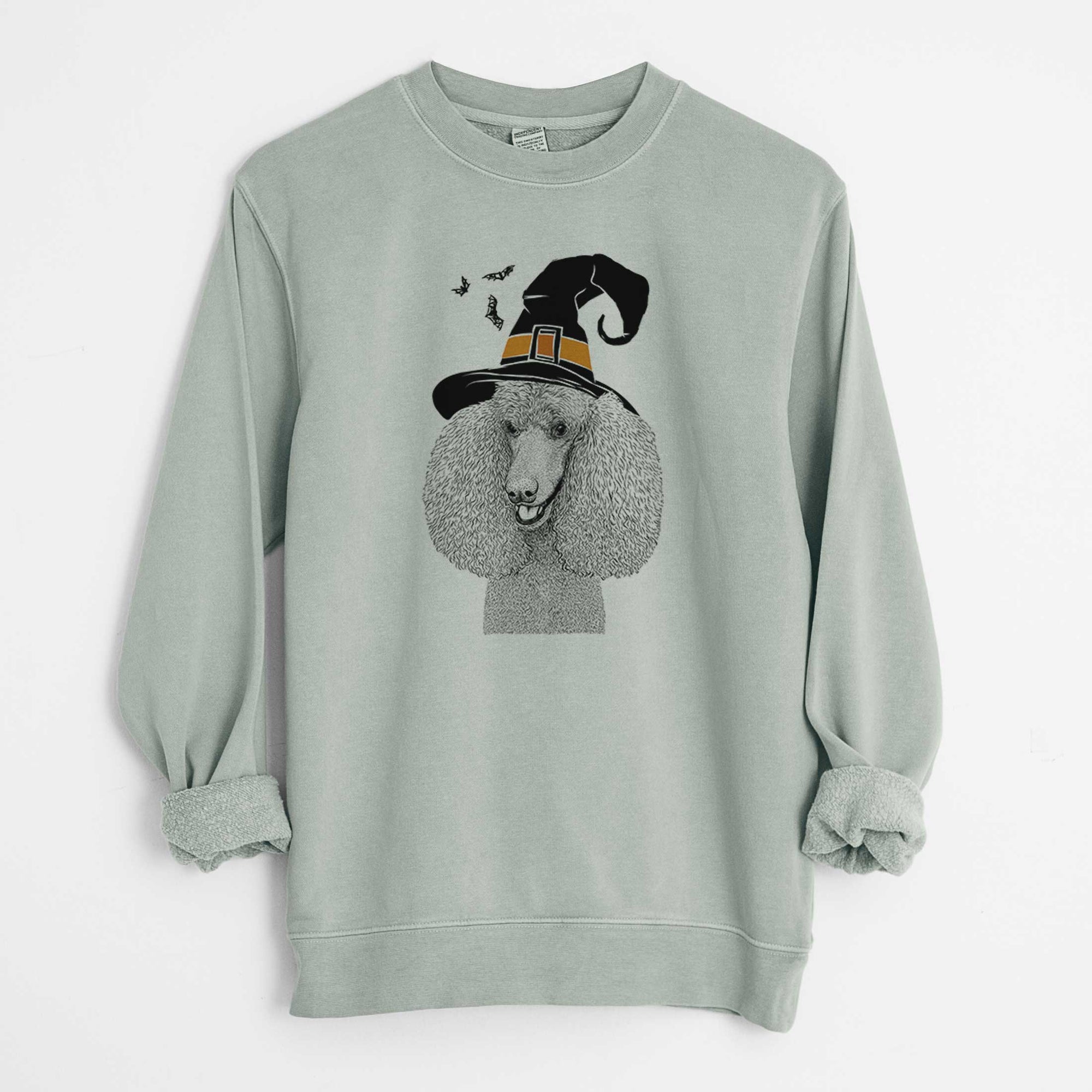 Witch Uncle Tucker the Poodle - Unisex Pigment Dyed Crew Sweatshirt