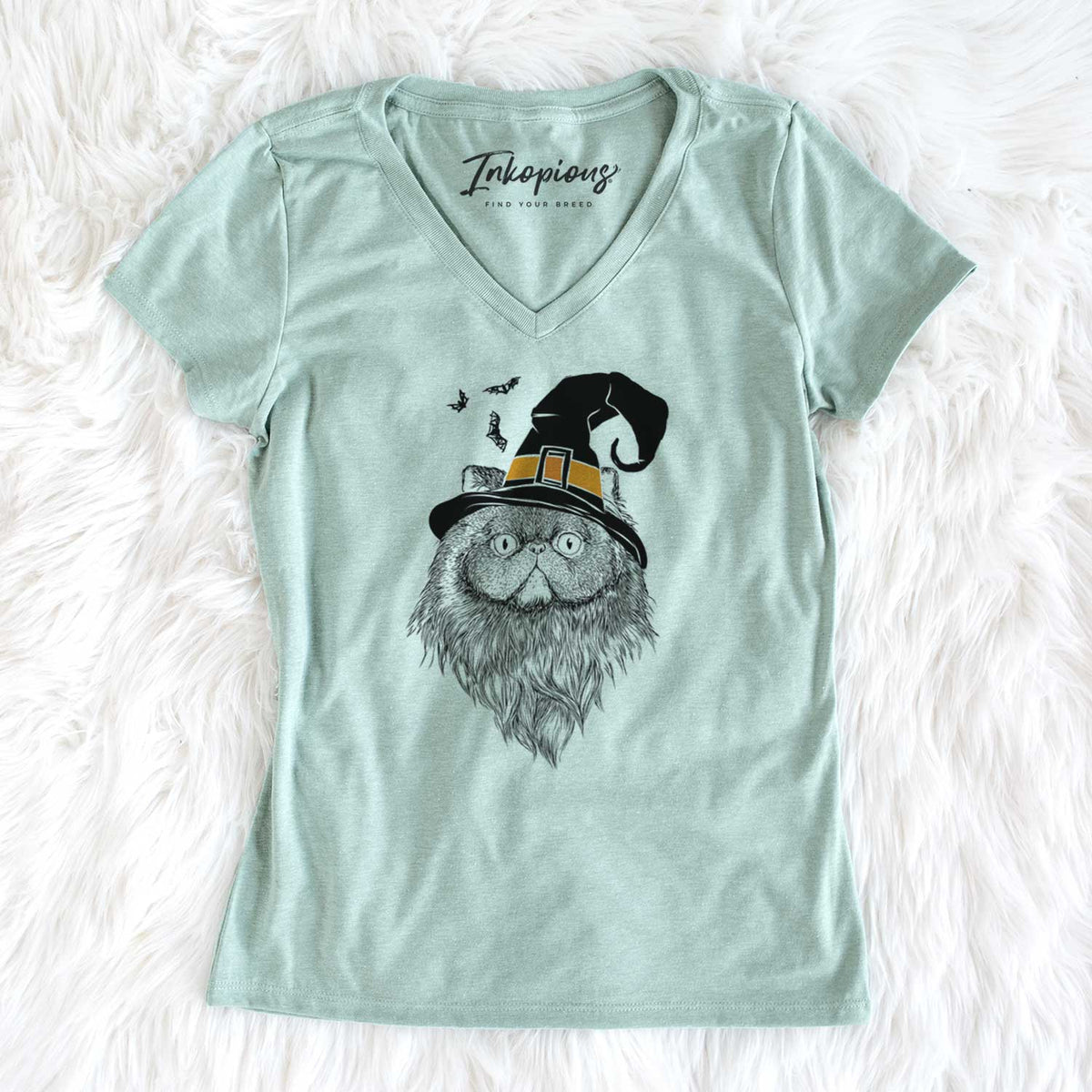 Witch Vader the Persian Cat - Women's V-neck Shirt