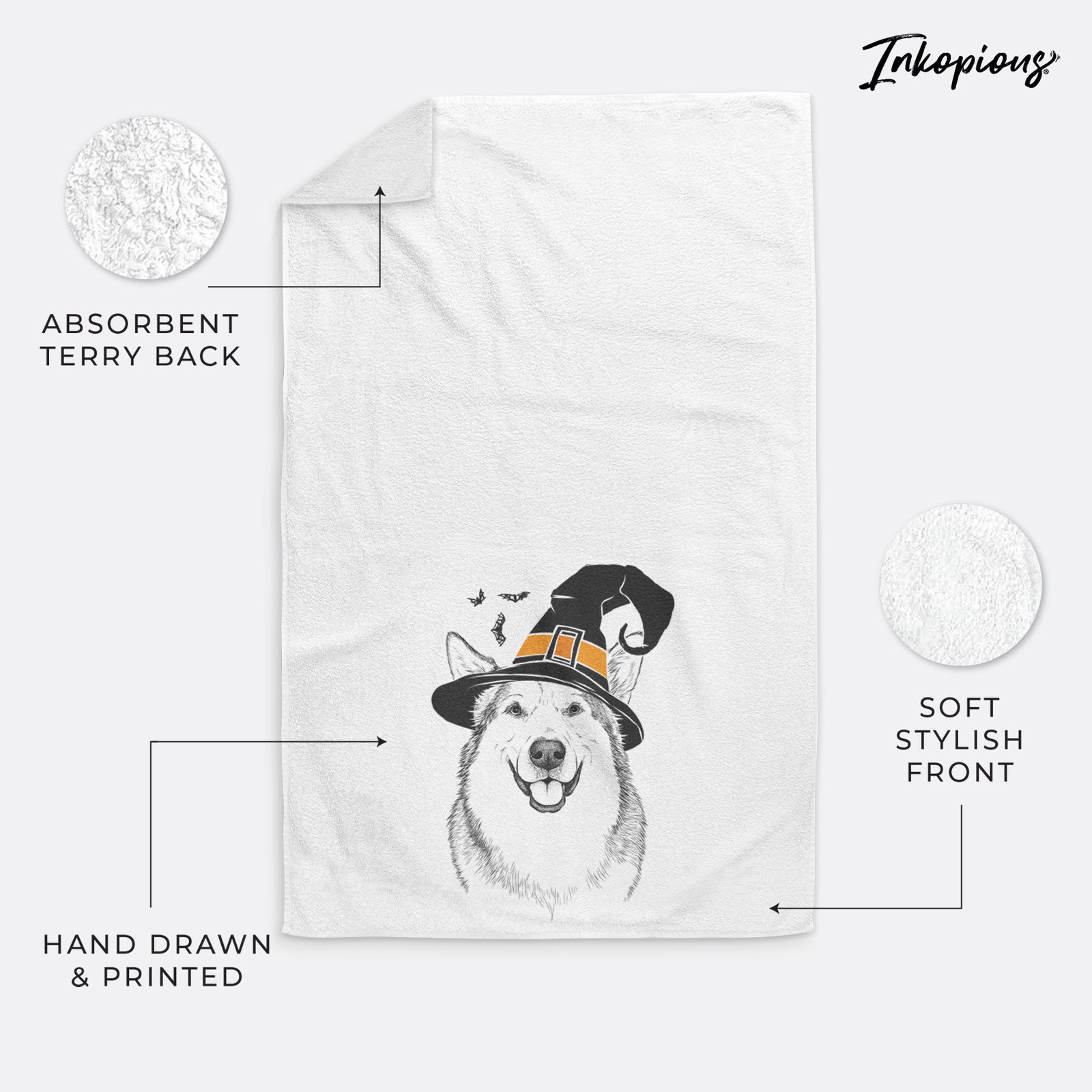 Vader the Alaskan Malamute Decorative Hand Towel