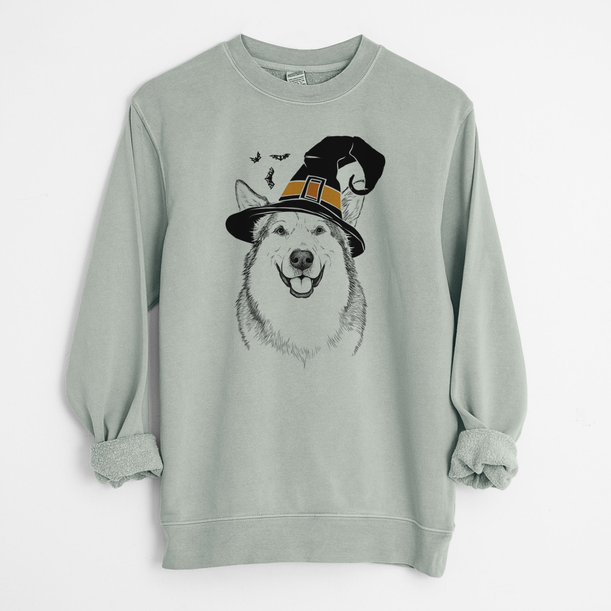 Witch Vader the Alaskan Malamute - Unisex Pigment Dyed Crew Sweatshirt