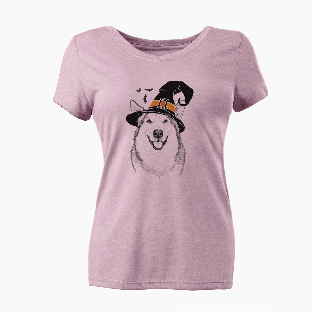 Witch Vader the Alaskan Malamute - Women's Perfect V-neck Shirt