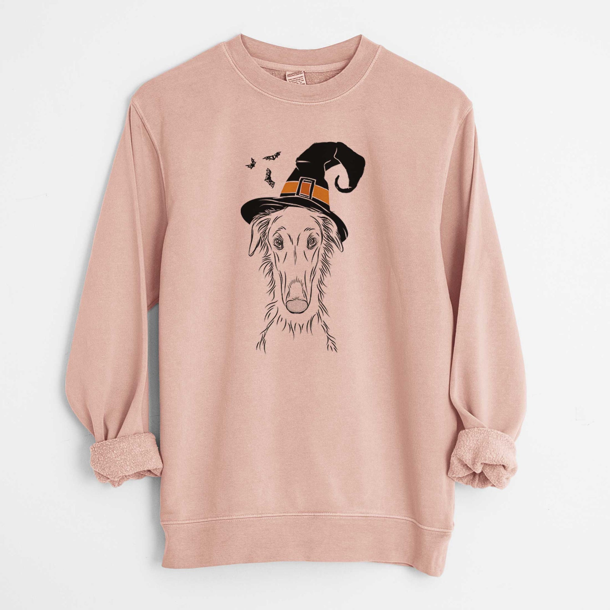 Witch Vaughn the Borzoi - Unisex Pigment Dyed Crew Sweatshirt