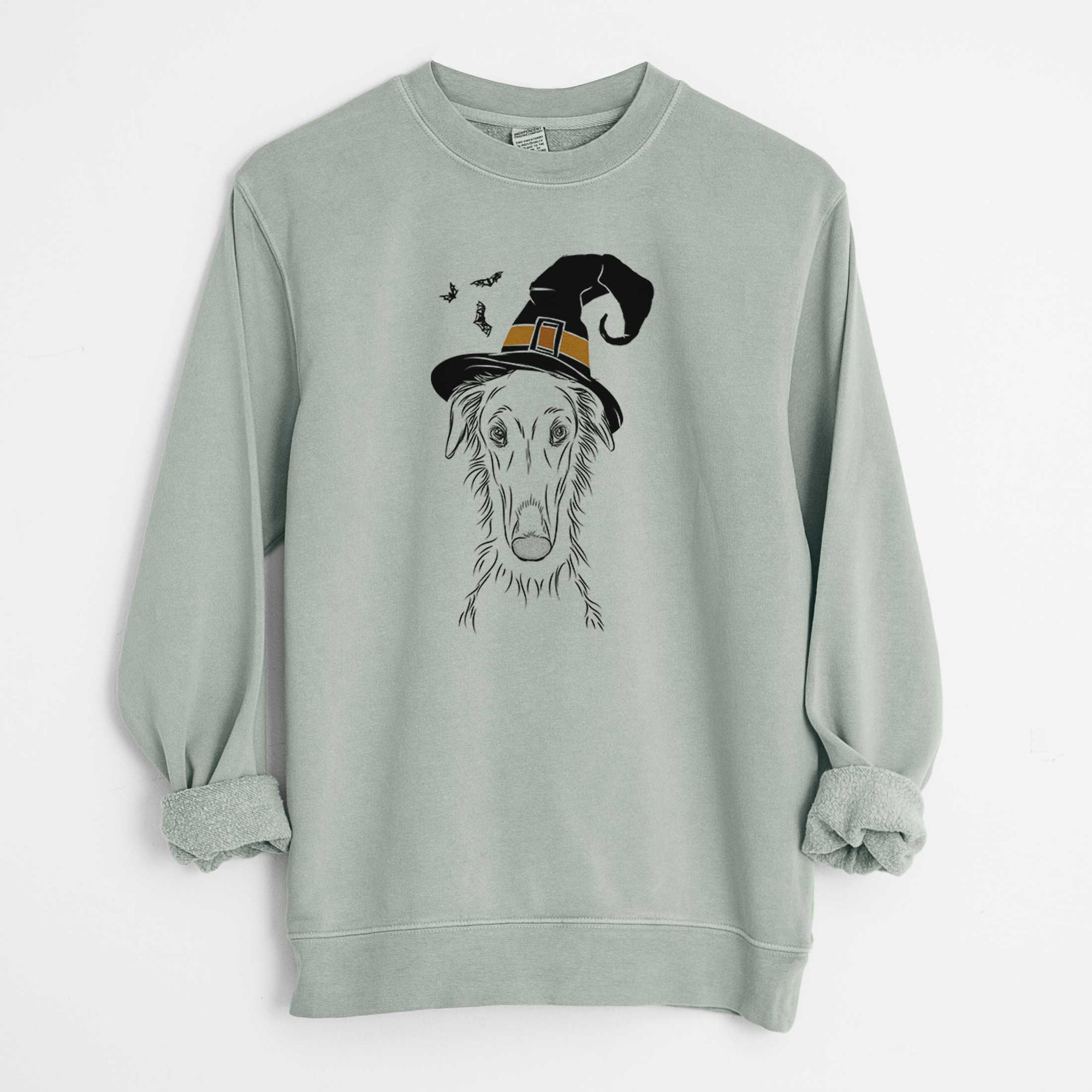 Witch Vaughn the Borzoi - Unisex Pigment Dyed Crew Sweatshirt