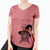 Witch Violet the Pitbull - Women's V-neck Shirt