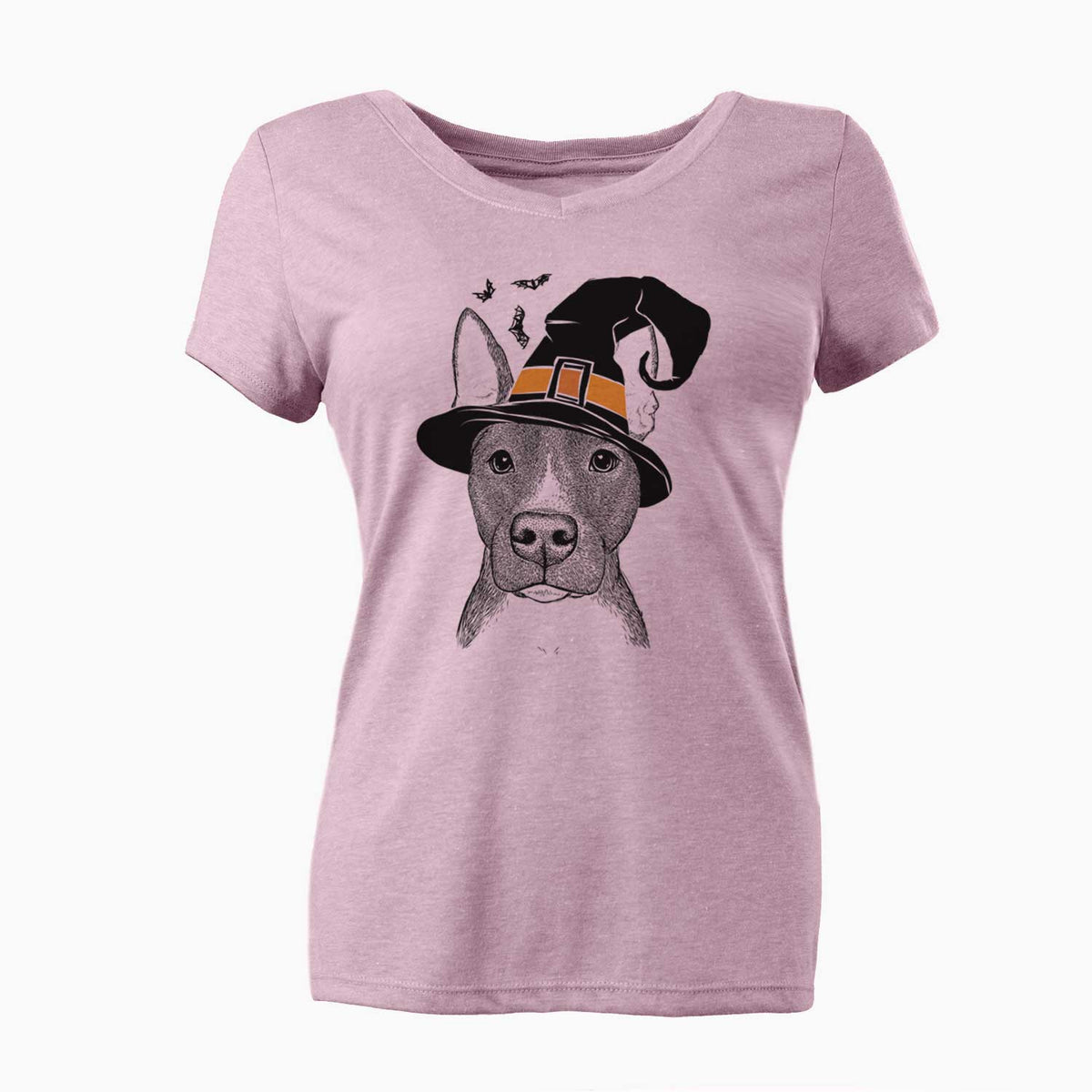 Witch Violet the Pitbull - Women's V-neck Shirt