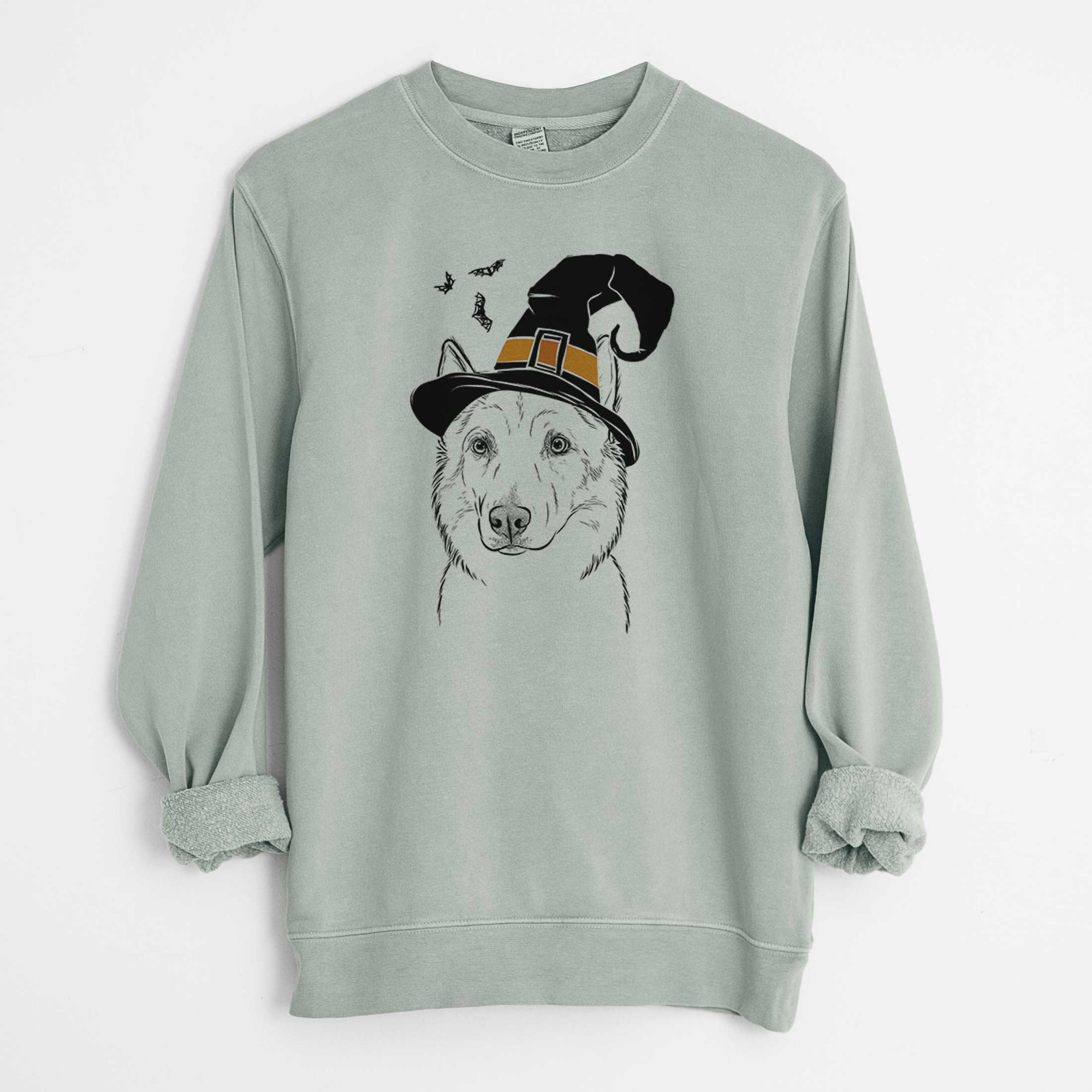 Witch Vox the Siberian Husky - Unisex Pigment Dyed Crew Sweatshirt