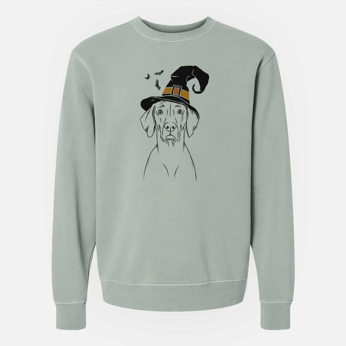 Witch Walter the Weimaraner - Unisex Pigment Dyed Crew Sweatshirt