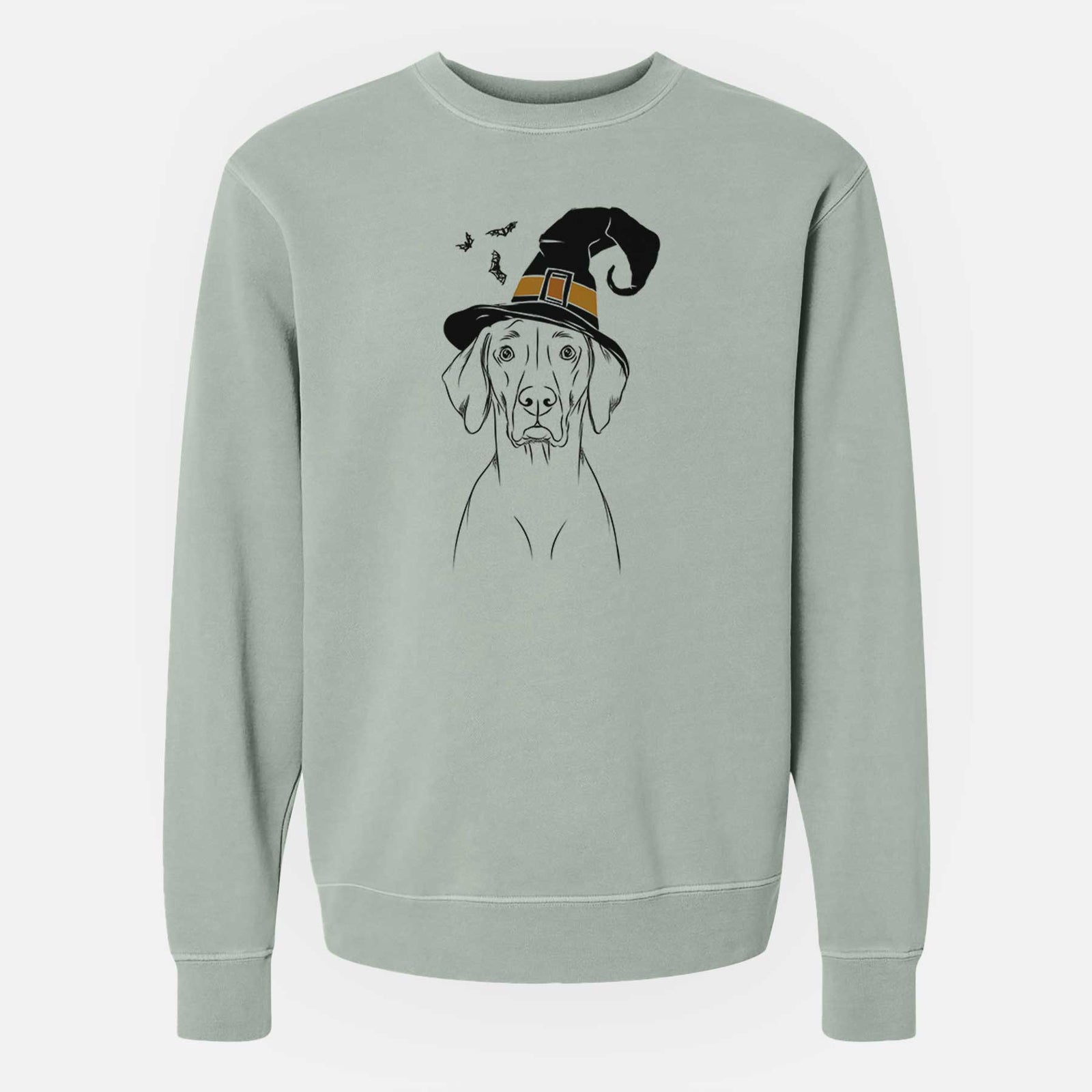 Witch Walter the Weimaraner - Unisex Pigment Dyed Crew Sweatshirt