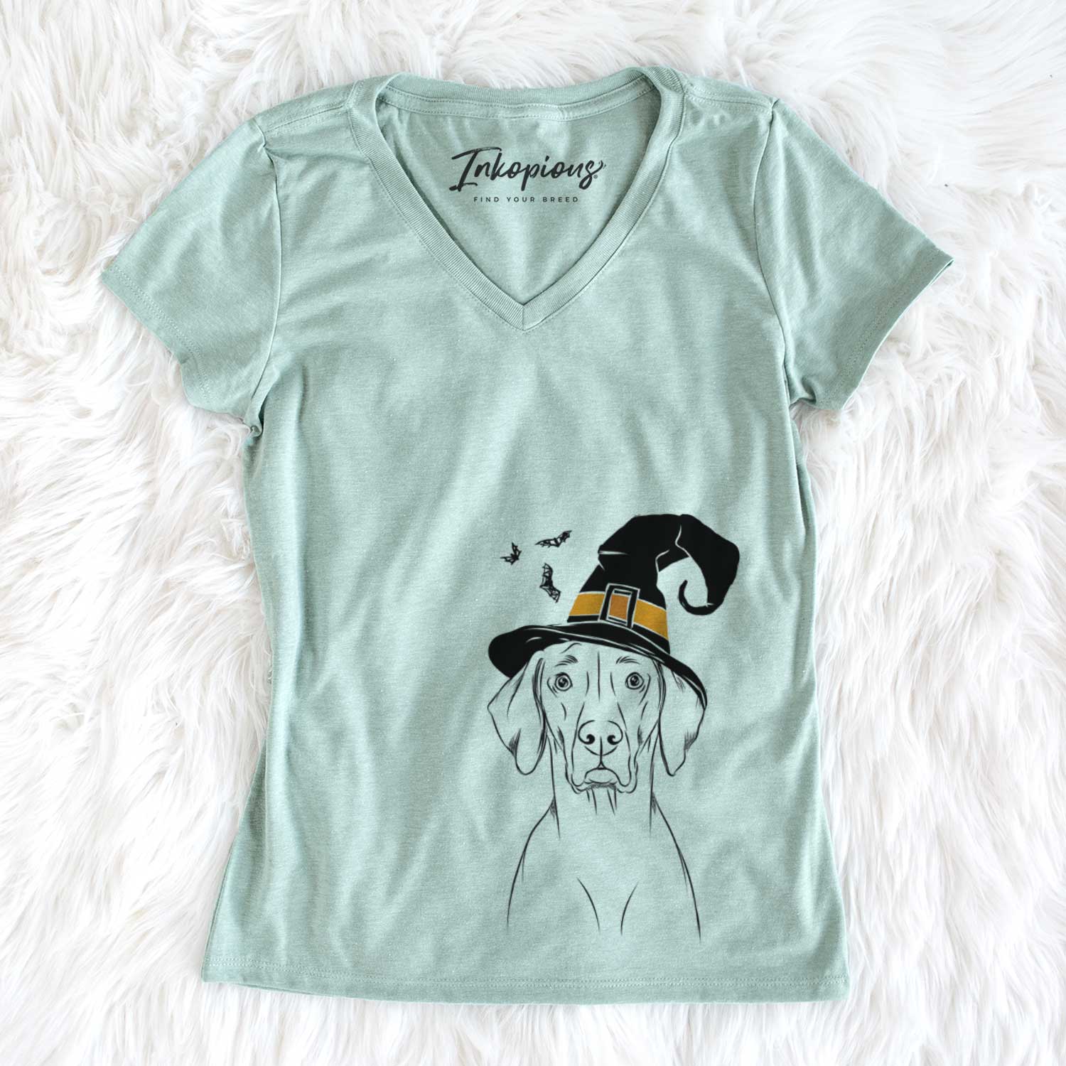 Witch Walter the Weimaraner - Women's V-neck Shirt