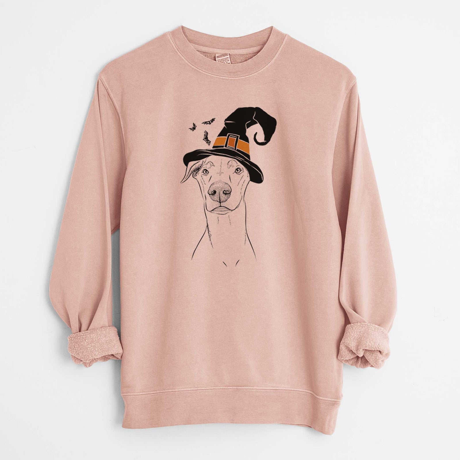 Witch Walter the White Doberman Rescue - Unisex Pigment Dyed Crew Sweatshirt