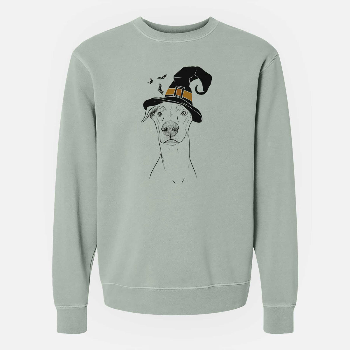 Witch Walter the White Doberman Rescue - Unisex Pigment Dyed Crew Sweatshirt