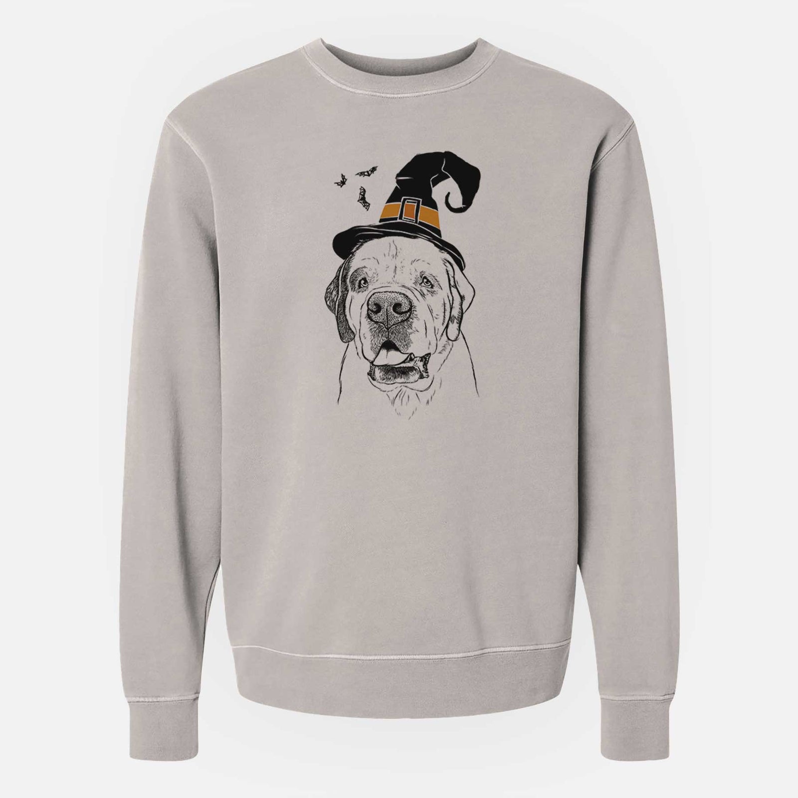 Witch Wendy the Saint Bernard - Unisex Pigment Dyed Crew Sweatshirt