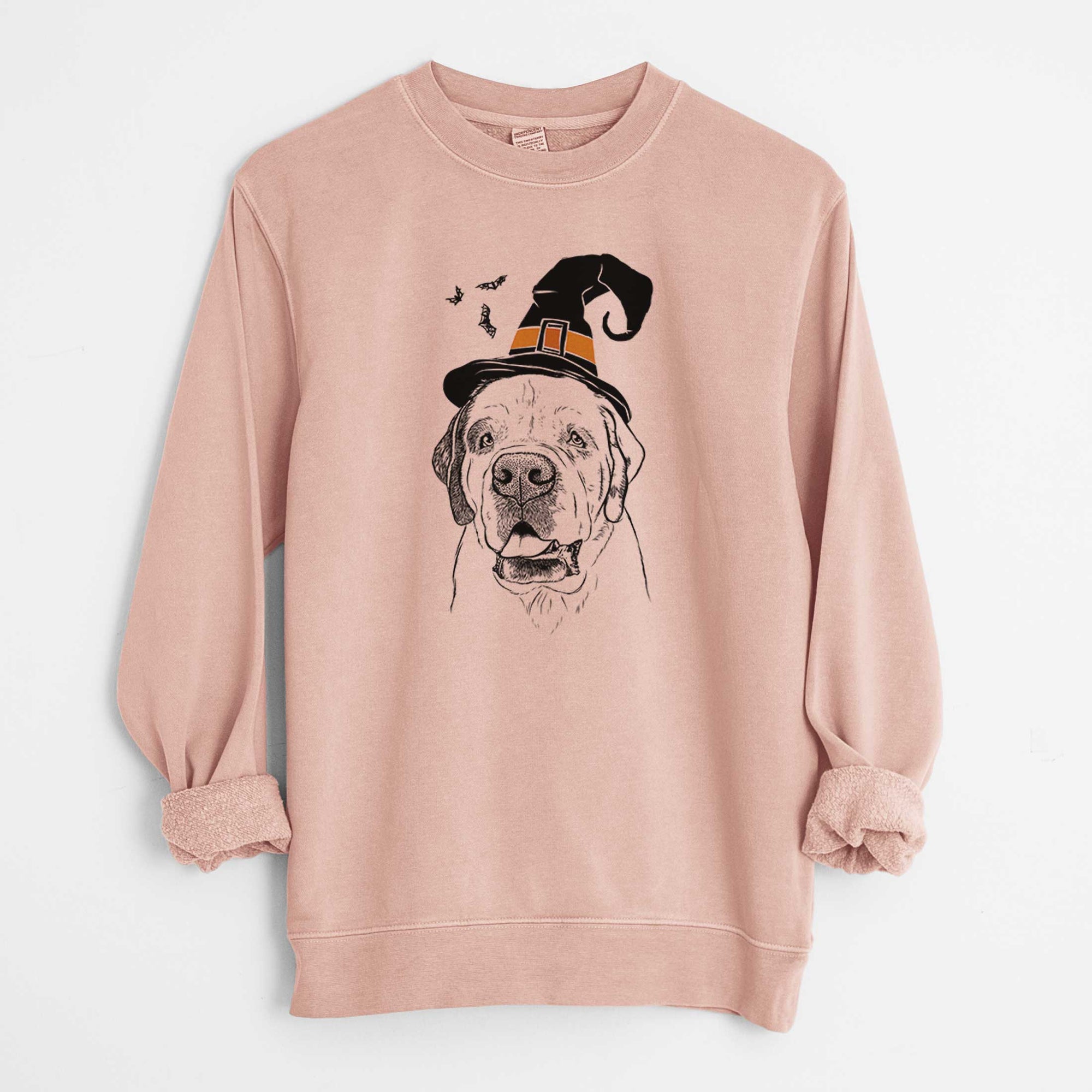 Witch Wendy the Saint Bernard - Unisex Pigment Dyed Crew Sweatshirt