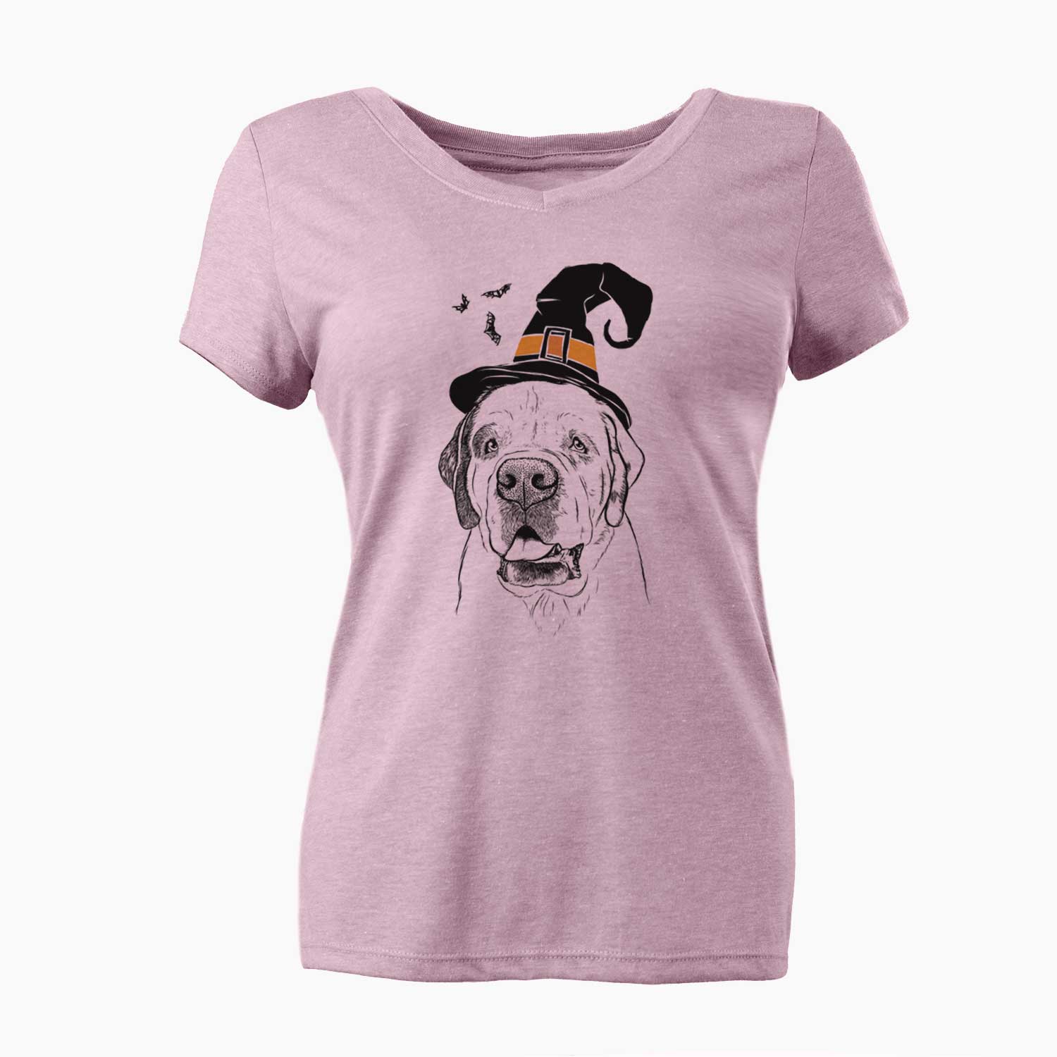 Witch Wendy the Saint Bernard - Women's V-neck Shirt