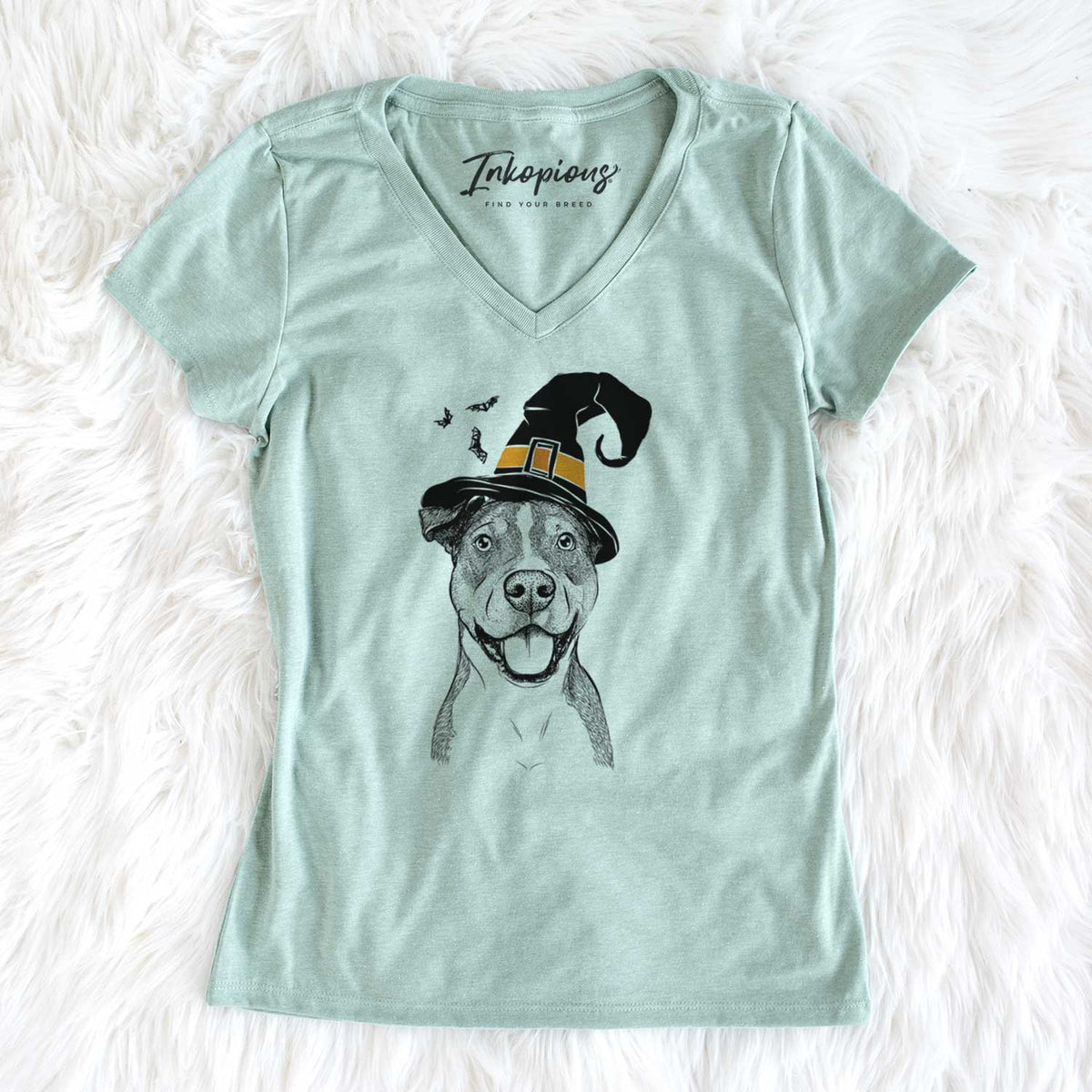 Witch Wendy the Mixed Breed - Women's V-neck Shirt