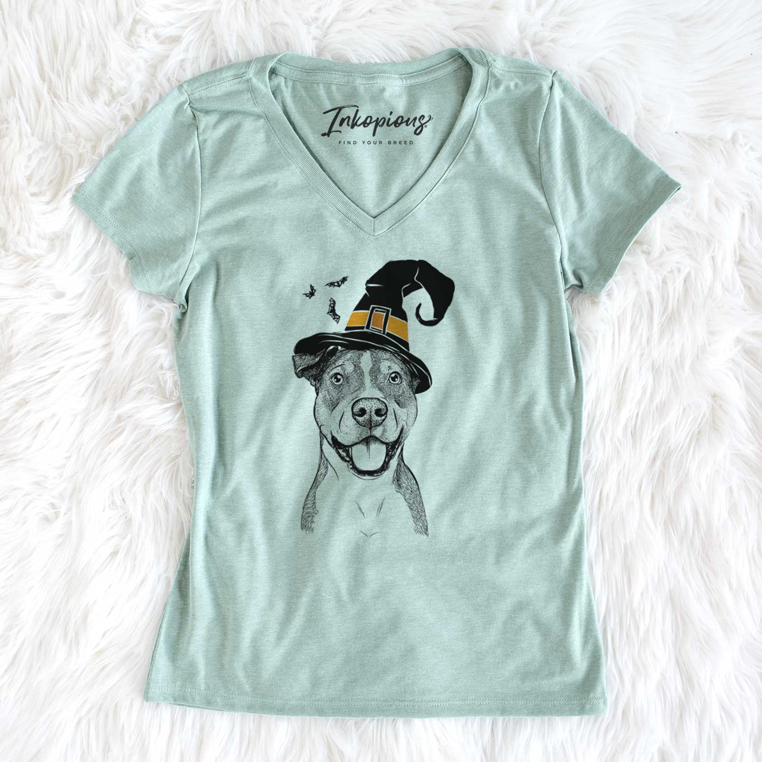 Witch Wendy the Mixed Breed - Women's V-neck Shirt