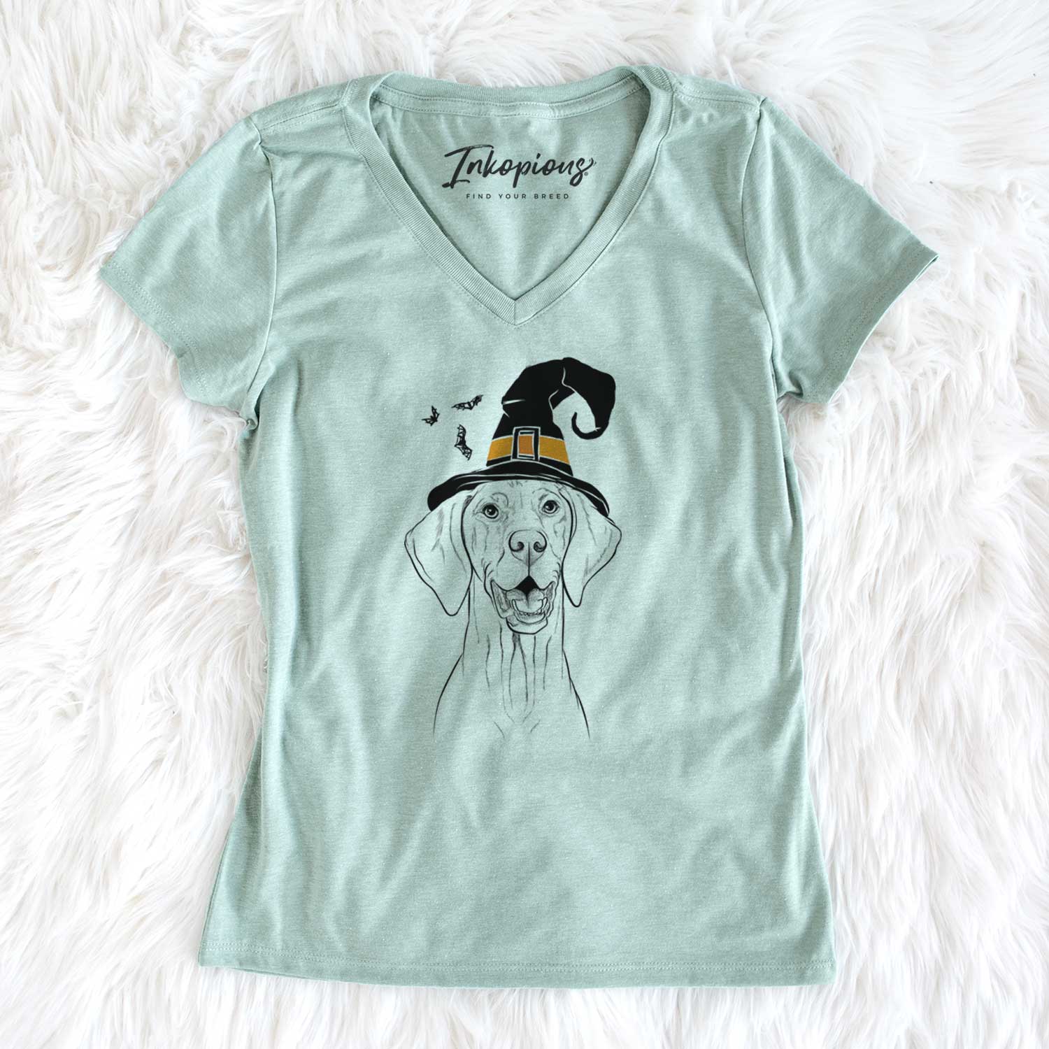 Witch Wesley the Vizsla - Women's V-neck Shirt