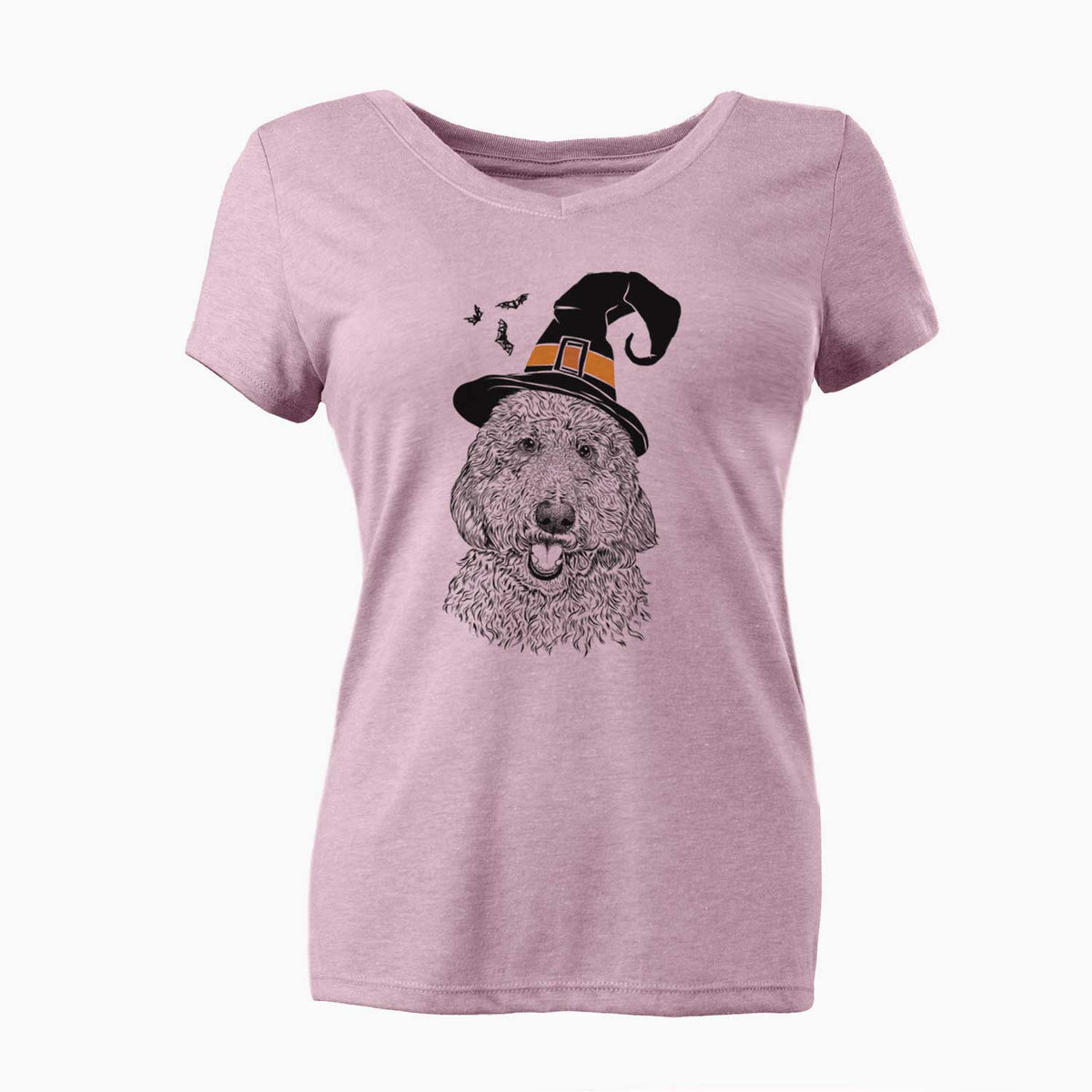 Witch Whisper the Goldendoodle - Women's V-neck Shirt
