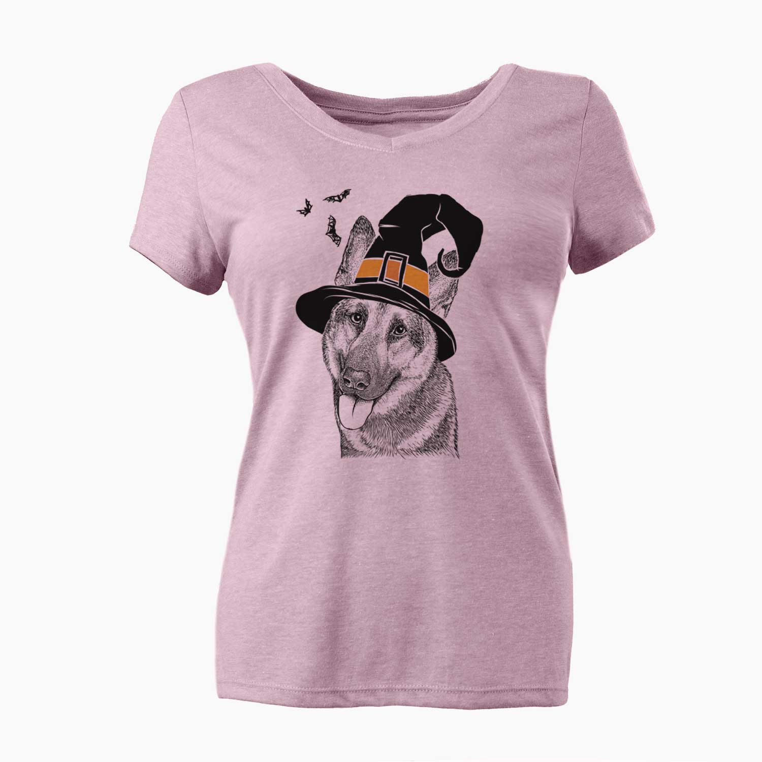 Witch Whitaker the German Shepherd - Women's V-neck Shirt