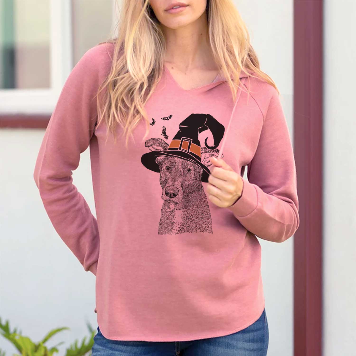 Witch Wilbur the Shepherd Mix - Cali Wave Hooded Sweatshirt