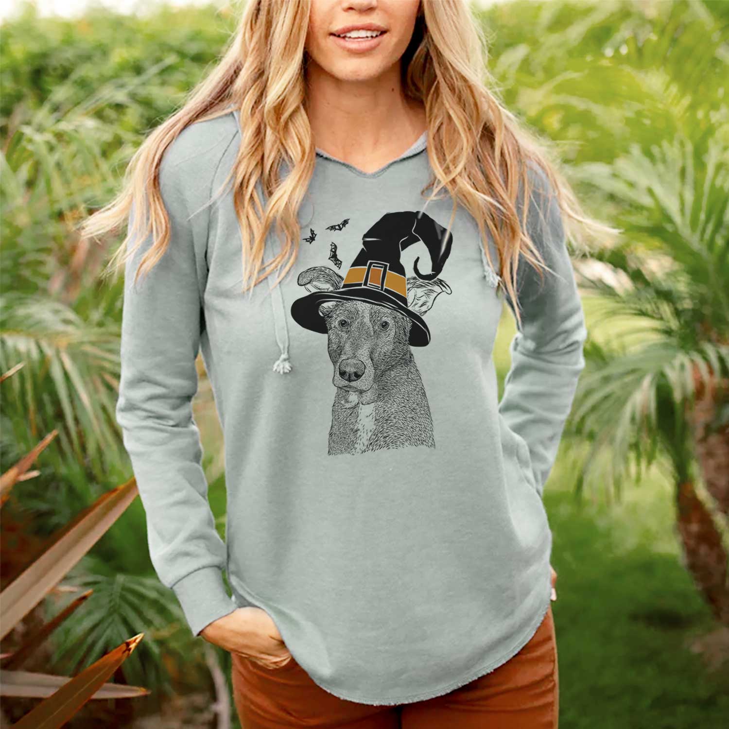 Witch Wilbur the Shepherd Mix - Cali Wave Hooded Sweatshirt
