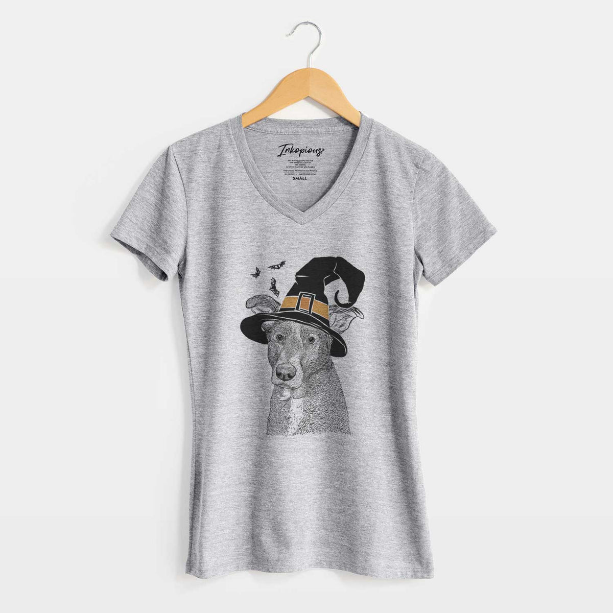 Witch Wilbur the Shepherd Mix - Women's V-neck Shirt