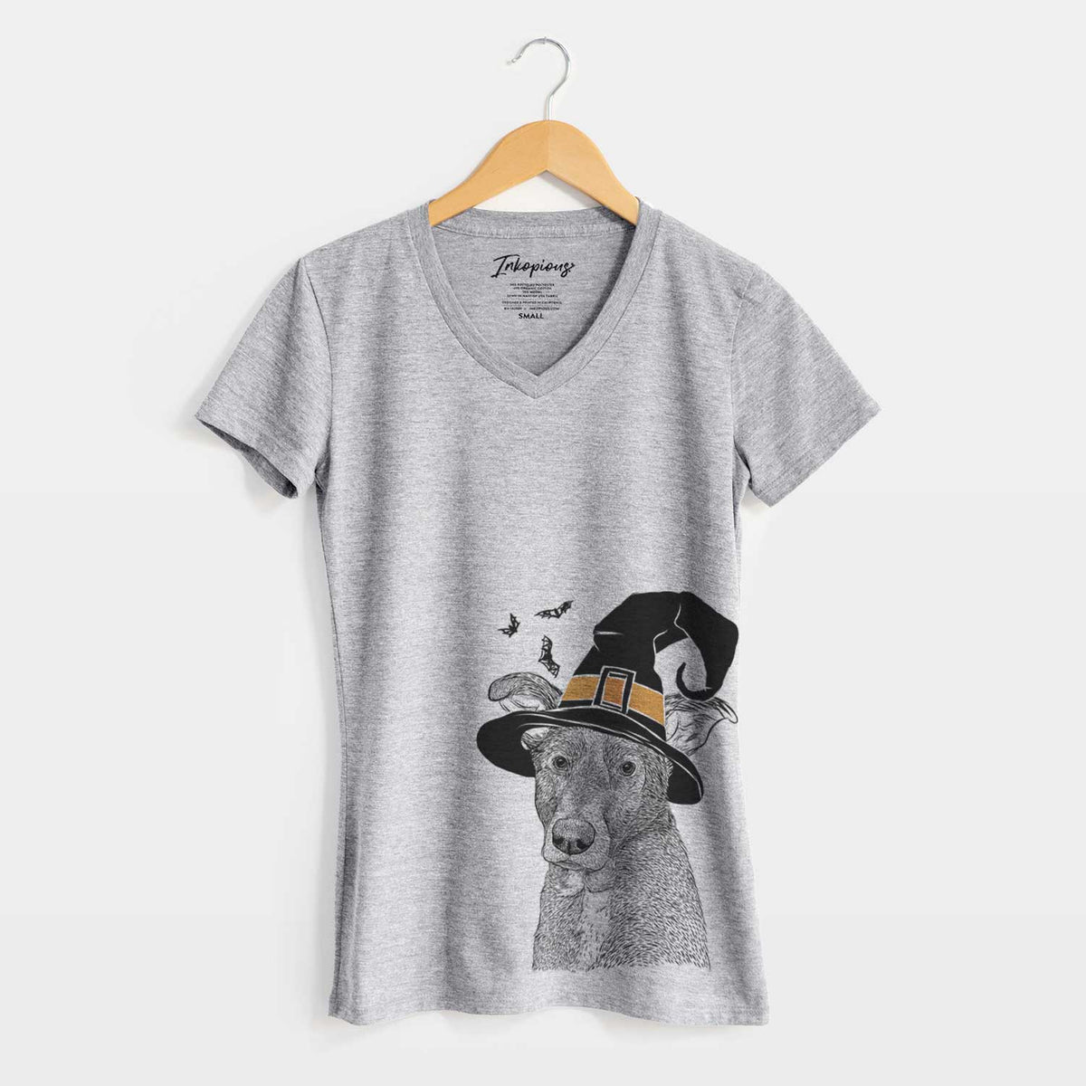 Witch Wilbur the Shepherd Mix - Women's V-neck Shirt