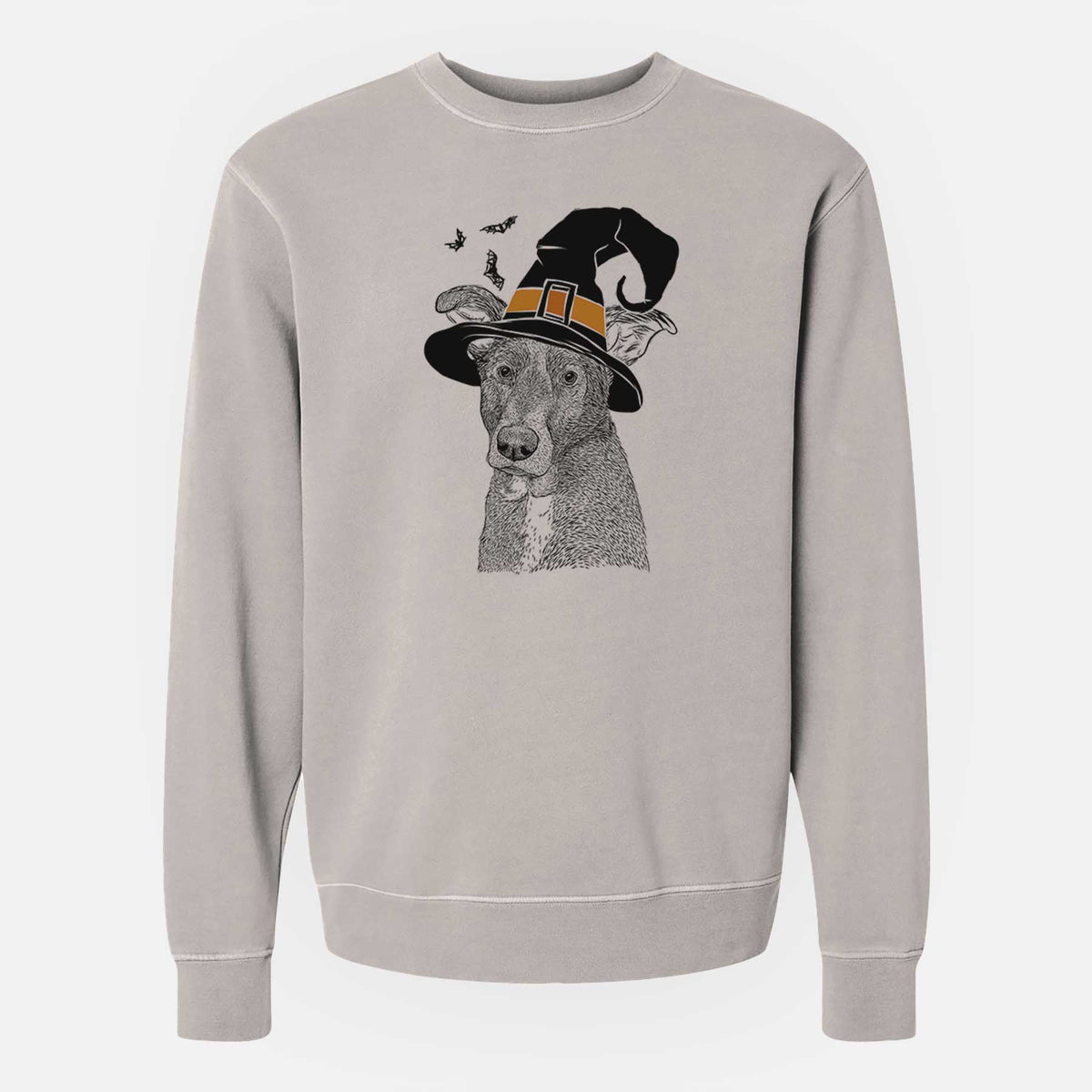 Witch Wilbur the Shepherd Mix - Unisex Pigment Dyed Crew Sweatshirt