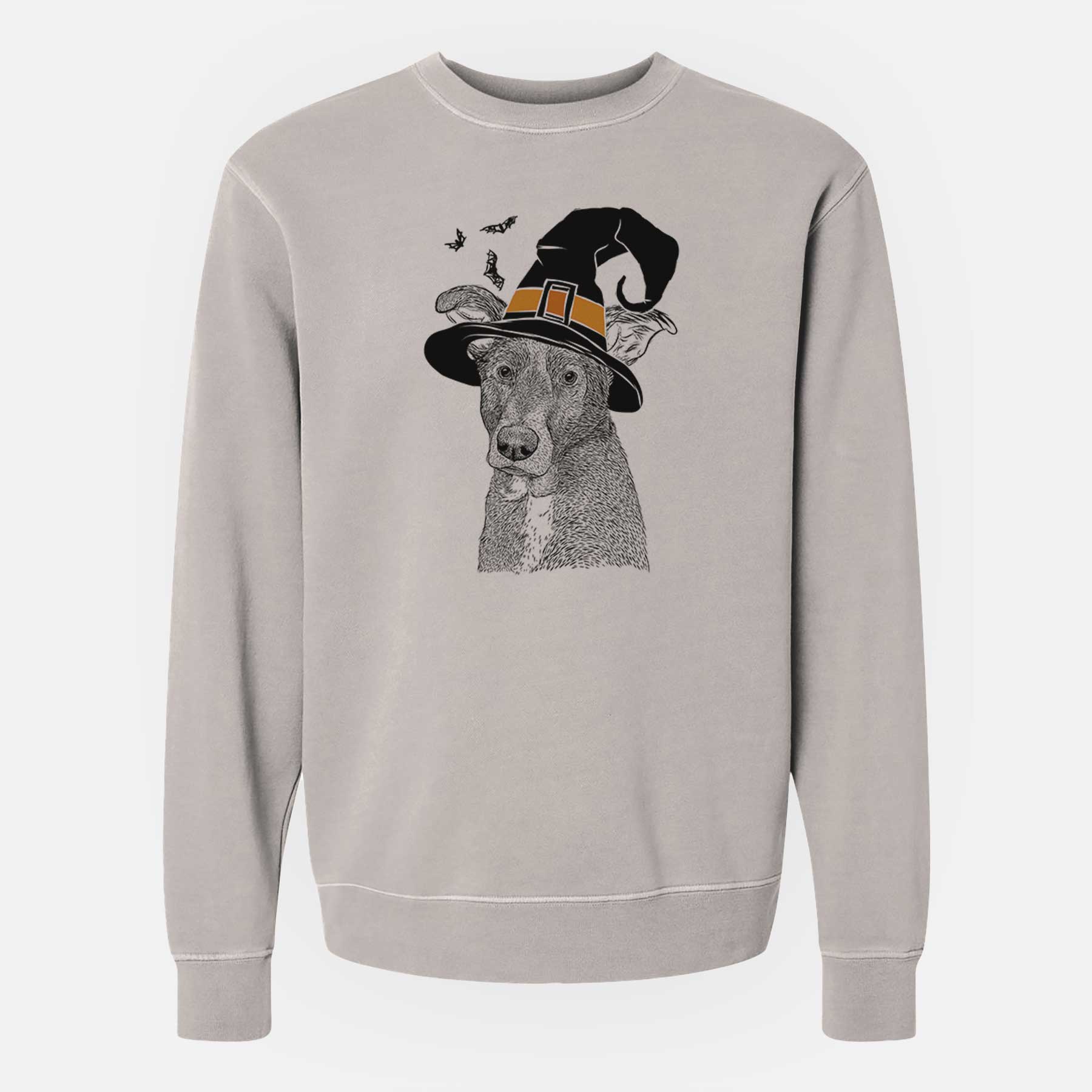 Witch Wilbur the Shepherd Mix - Unisex Pigment Dyed Crew Sweatshirt