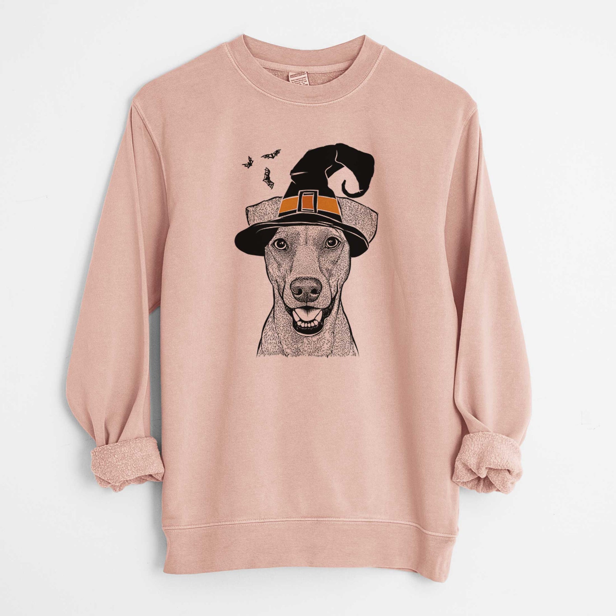 Witch Willow the German Pinscher - Unisex Pigment Dyed Crew Sweatshirt