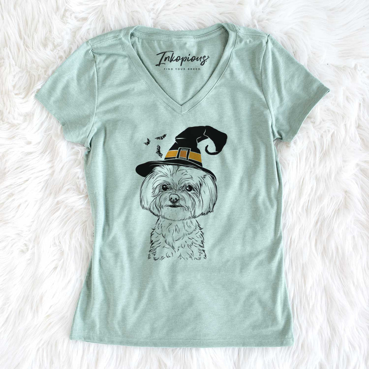 Witch Willow the Maltese - Women's V-neck Shirt